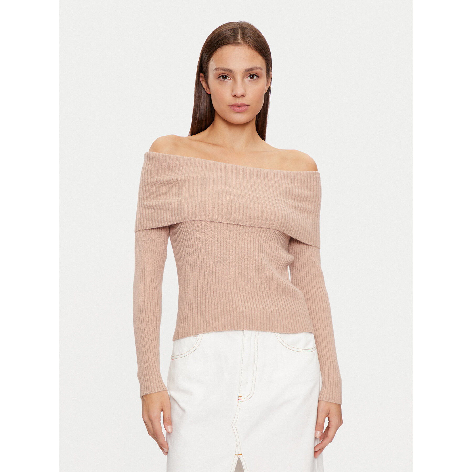 ONLY Sweter Katia 15311830 Beżowy Regular Fit