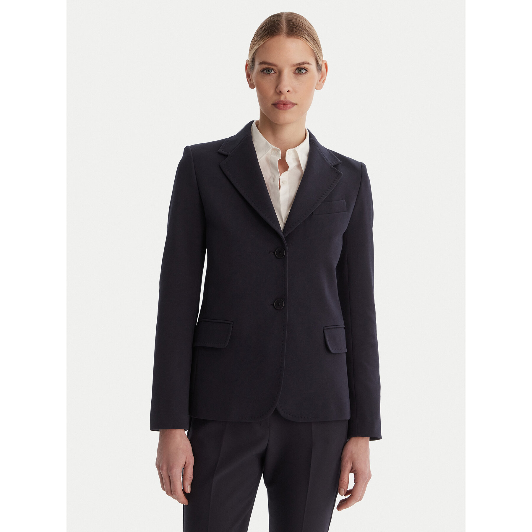 Weekend Max Mara Marynarka Ginnasta 2615911011 Granatowy Slim Fit
