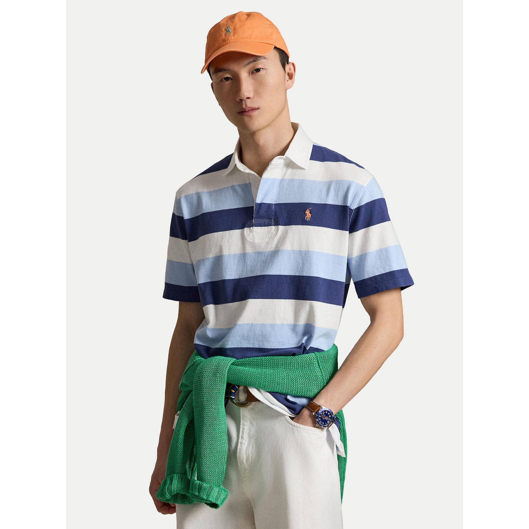 Polo Ralph Lauren Polo Ssl Rug 710977587001 Niebieski Regular Fit