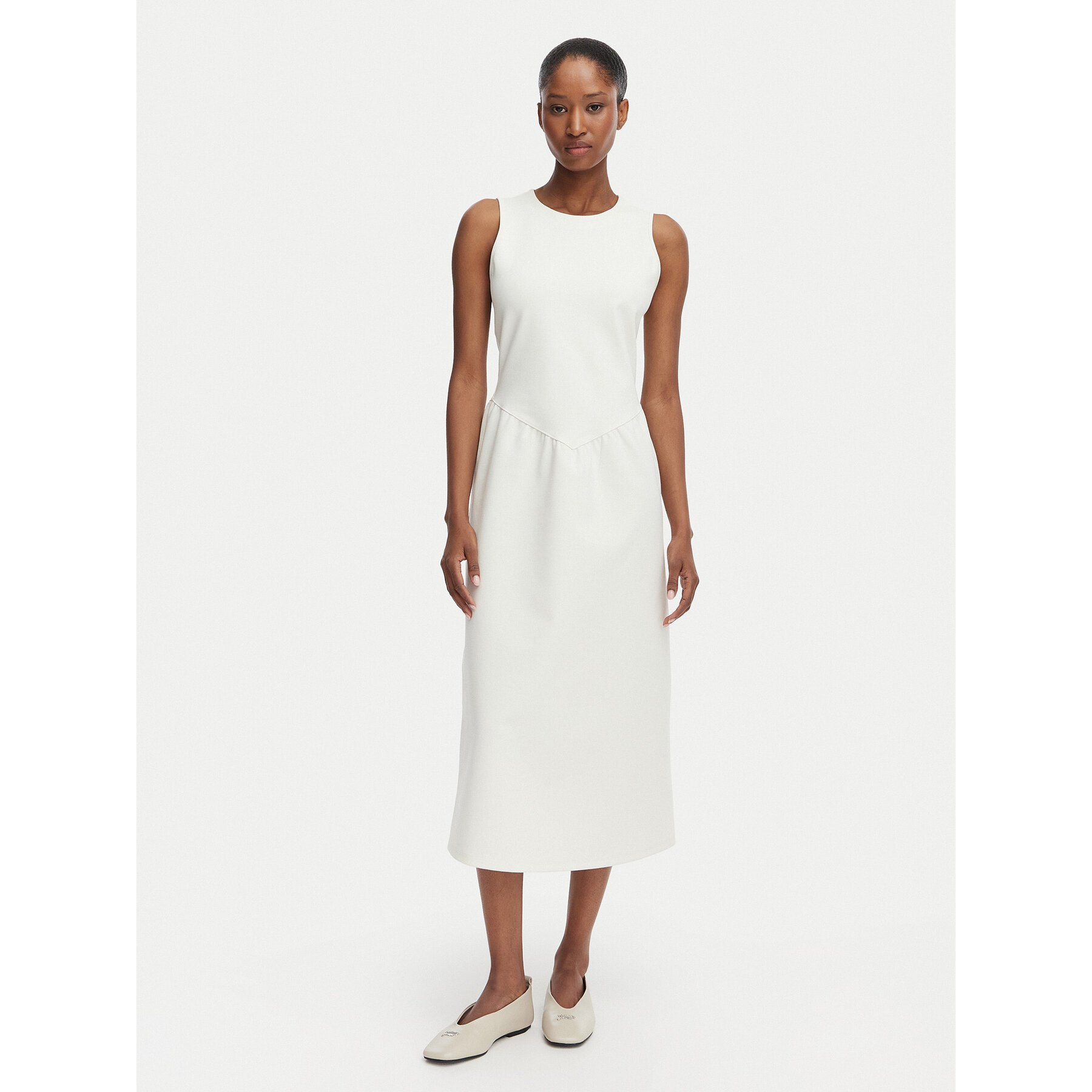 Calvin Klein Sukienka koktajlowa LV044G207G Kremowy A-Line Fit