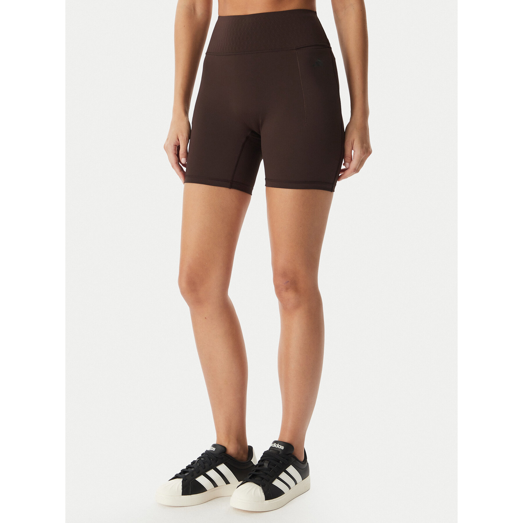 adidas Szorty sportowe Optime Power KF1043 Brązowy Slim Fit