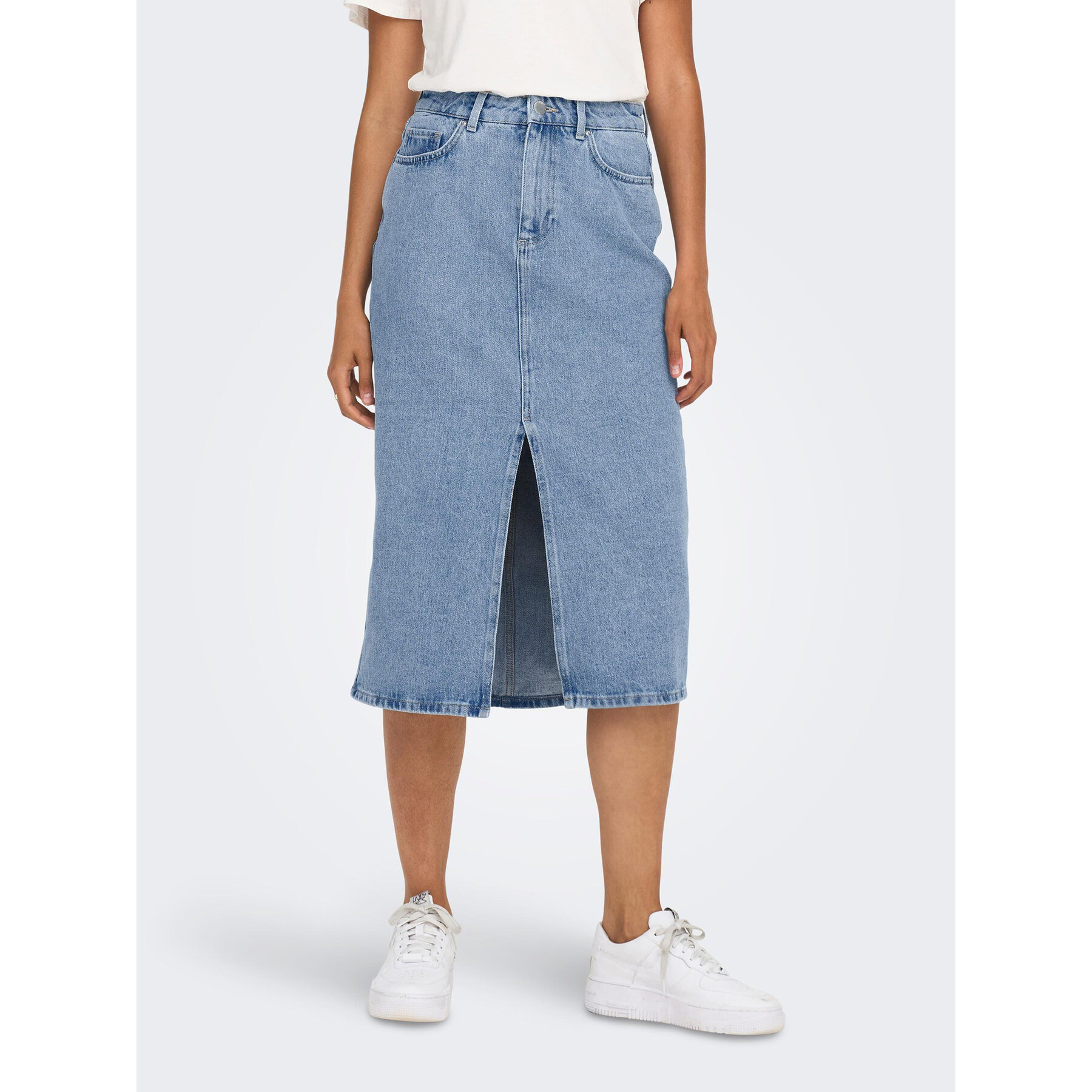 ONLY Spódnica jeansowa Bianca 15319268 Niebieski Regular Fit