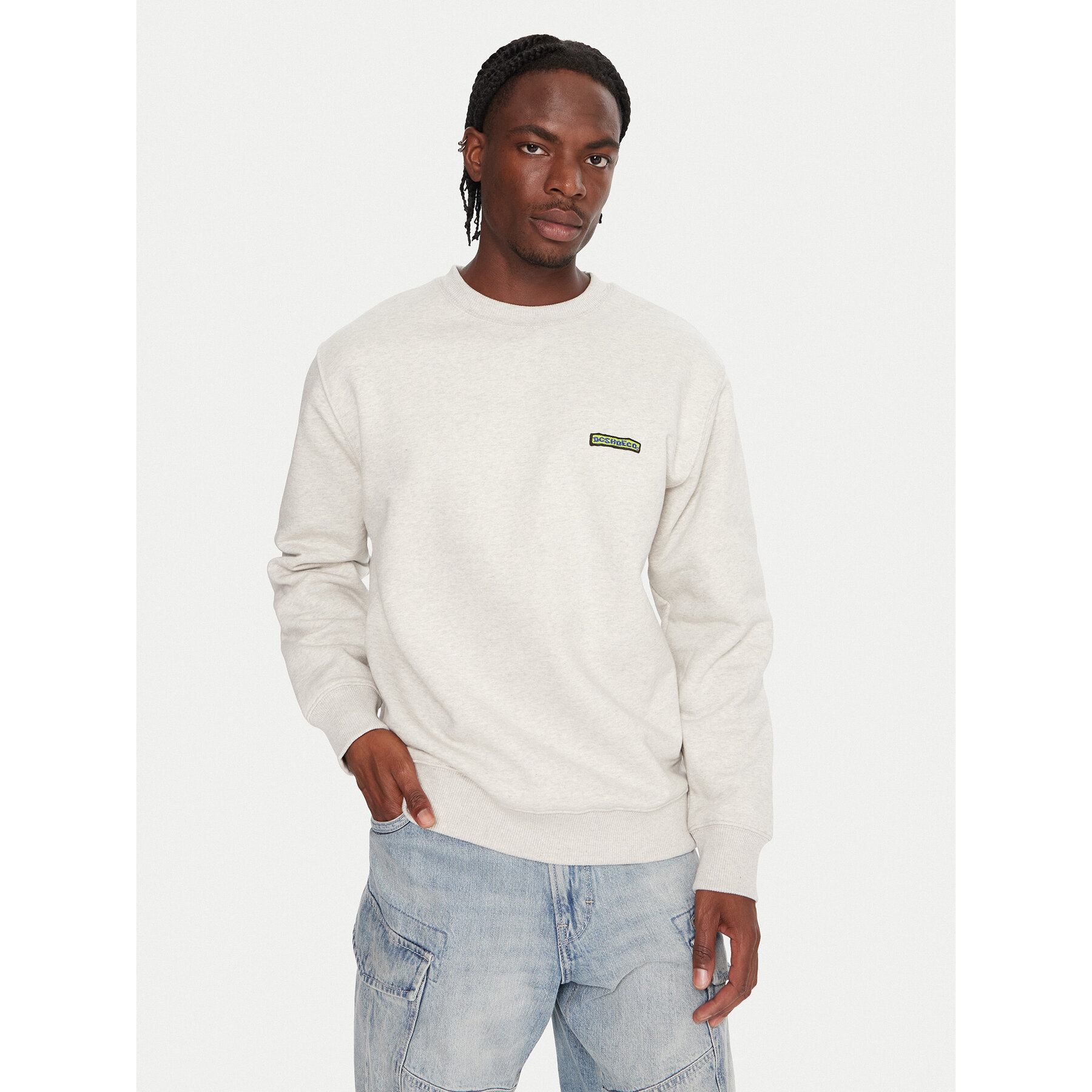 DC Shoes Bluza Patch It EDYFT03548 Szary Regular Fit