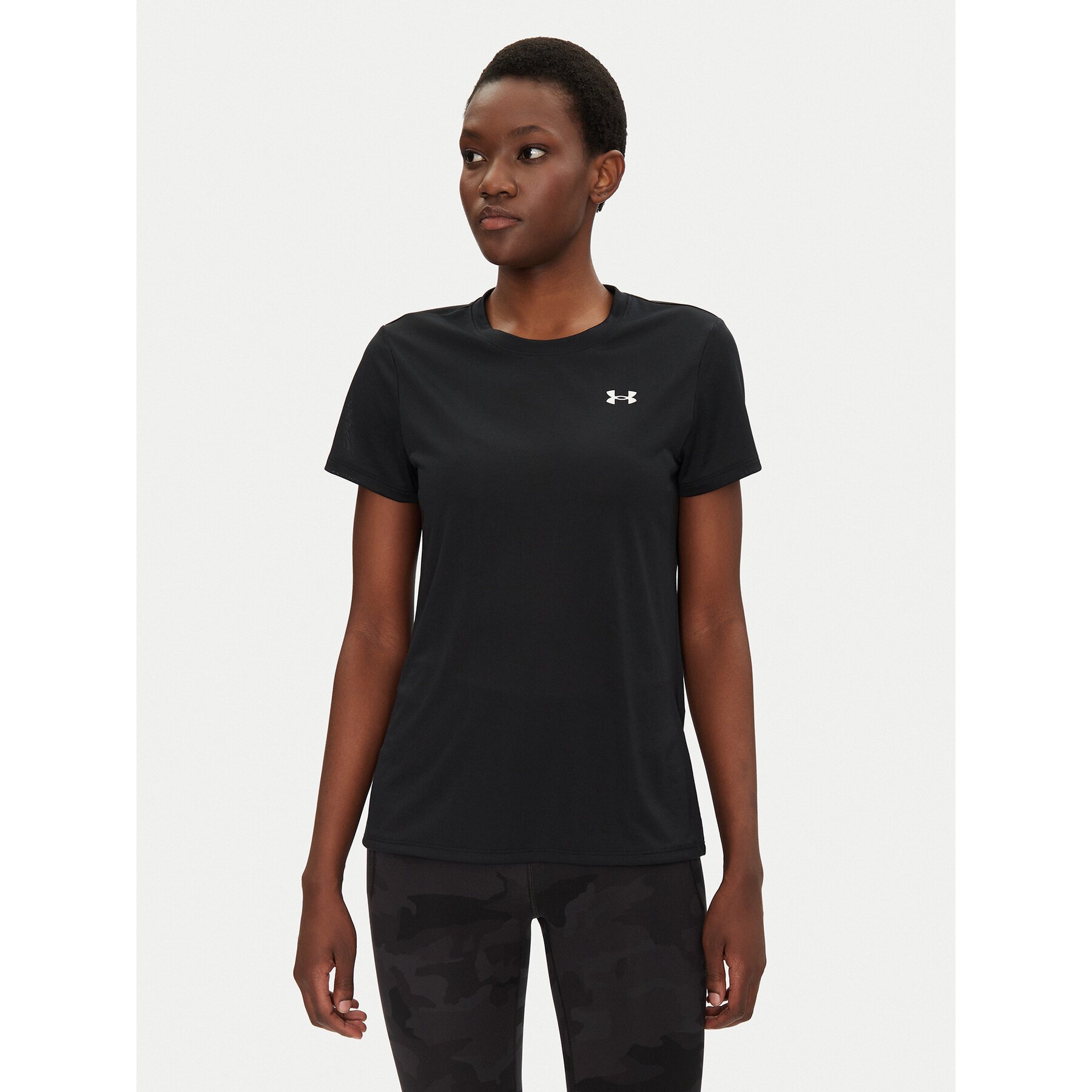 Under Armour Koszulka techniczna Rech SSC 1384231 Czarny Relaxed Fit