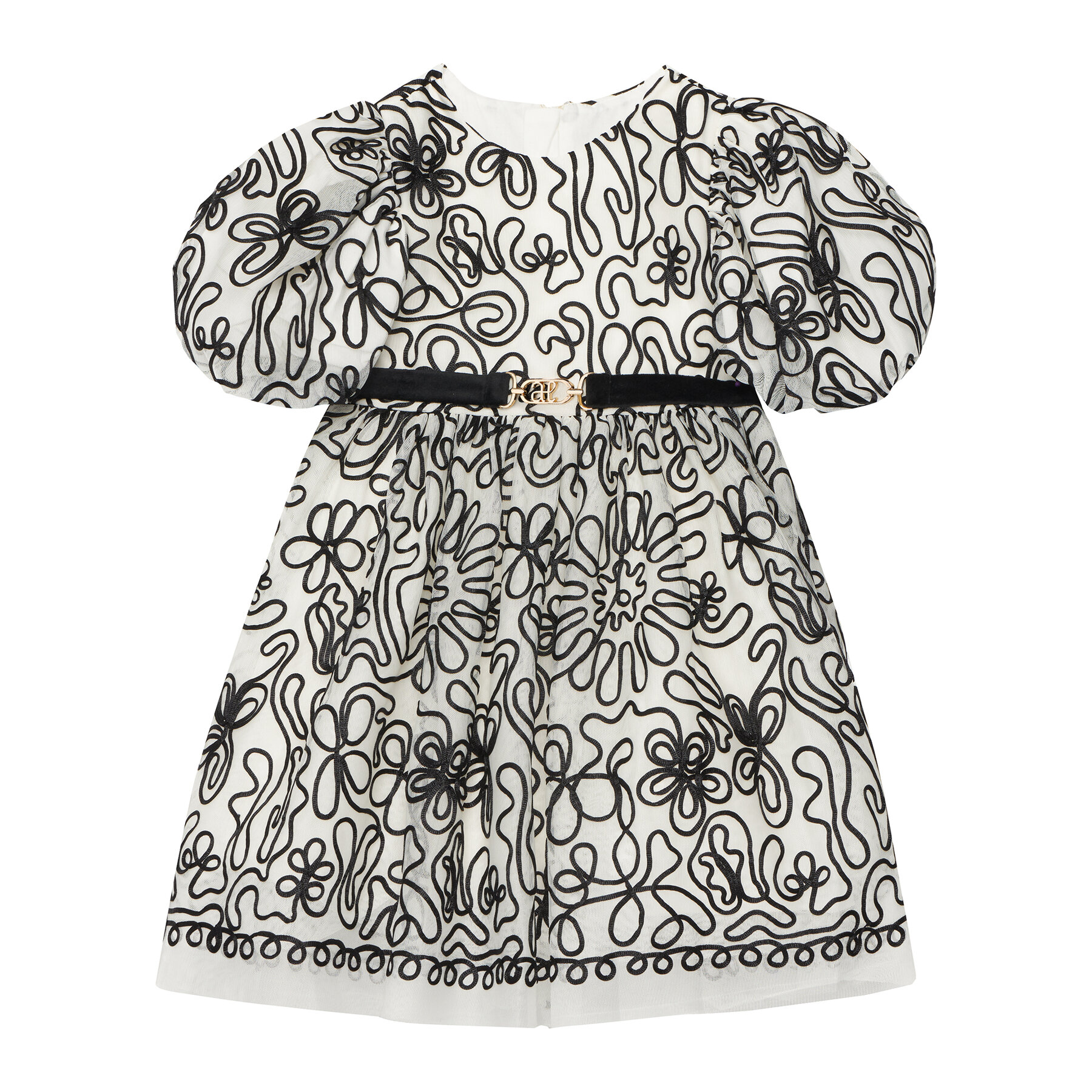 Abel & Lula Sukienka elegancka 5524 Écru Regular Fit