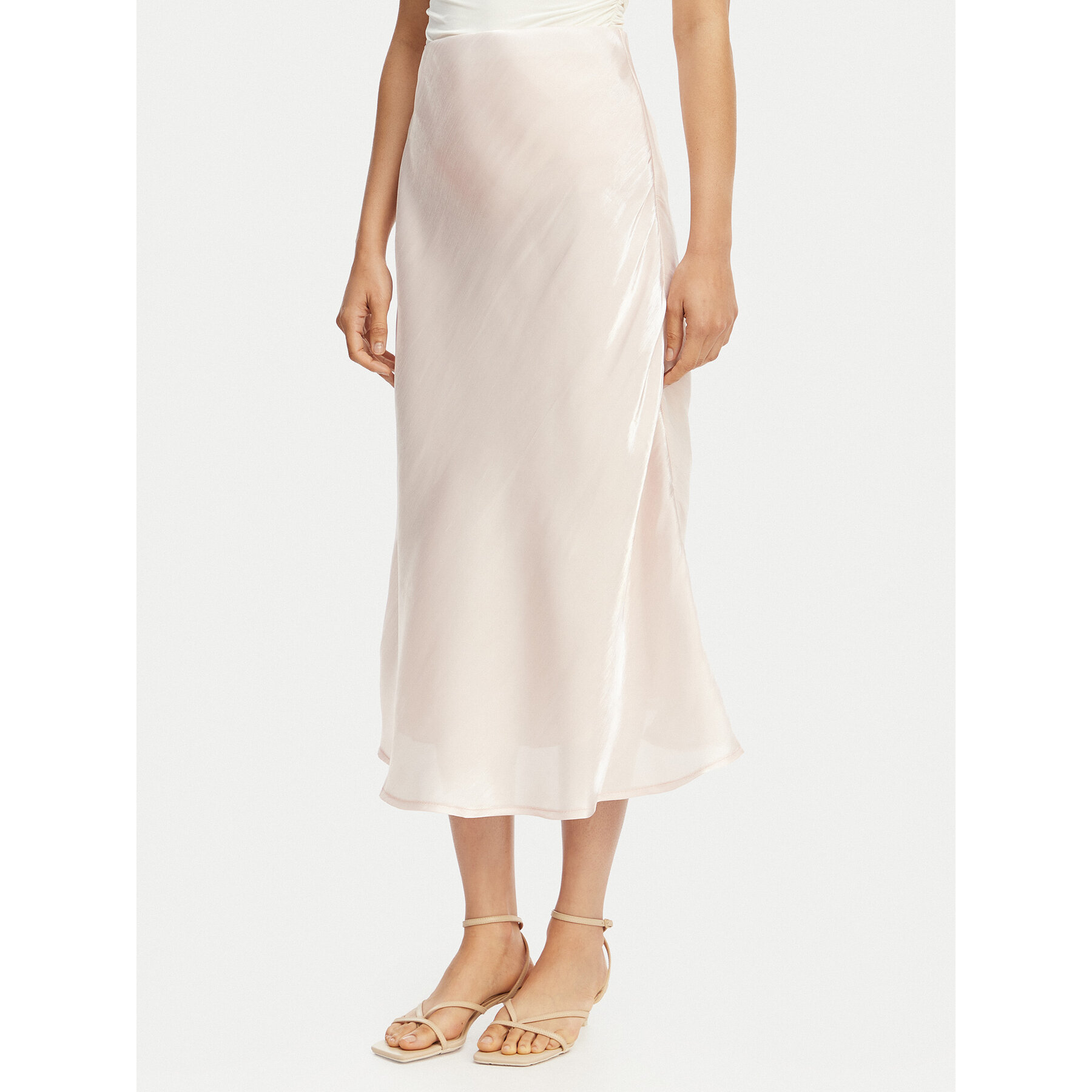 Maryley Spódnica midi 26EB704/37RO Różowy jasny Regular Fit