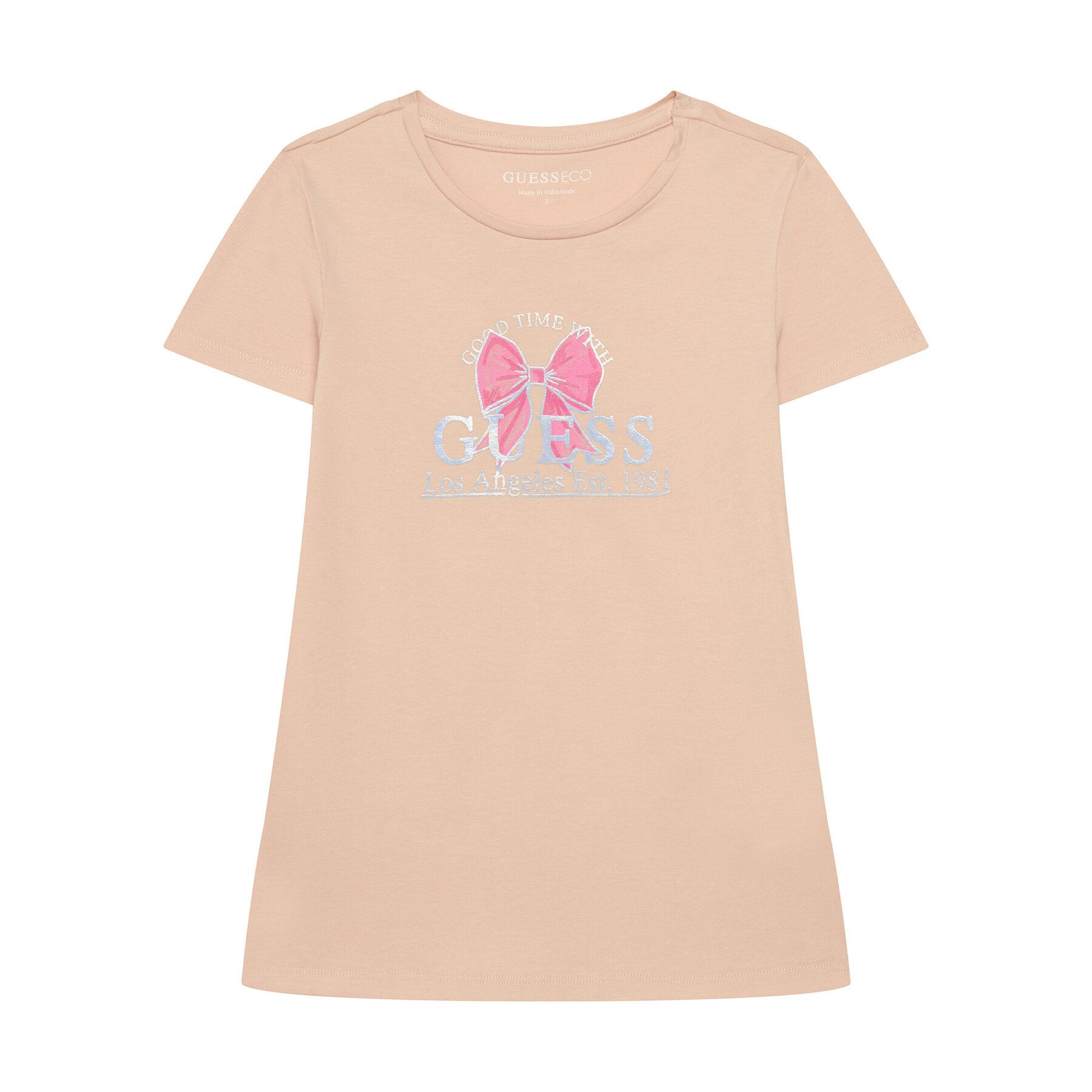 Guess T-Shirt J6GI28 K6YW4 Różowy jasny Regular Fit