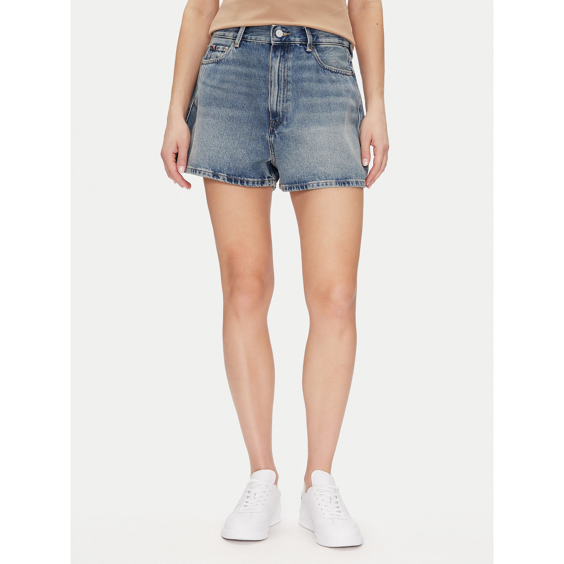 Tommy Hilfiger Szorty jeansowe WW0WW44384 Niebieski Regular Fit