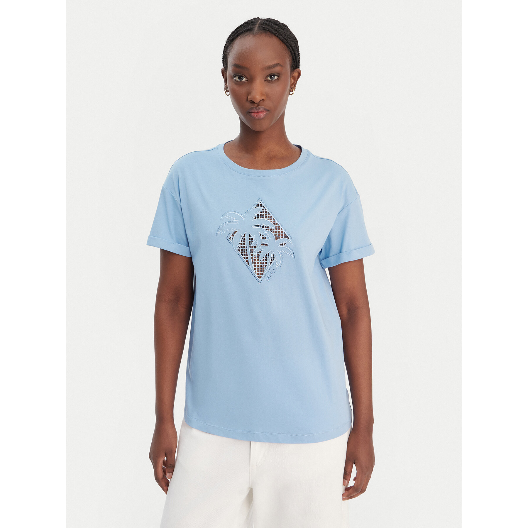 Liu Jo T-Shirt WA6413 JS904 Niebieski Regular Fit