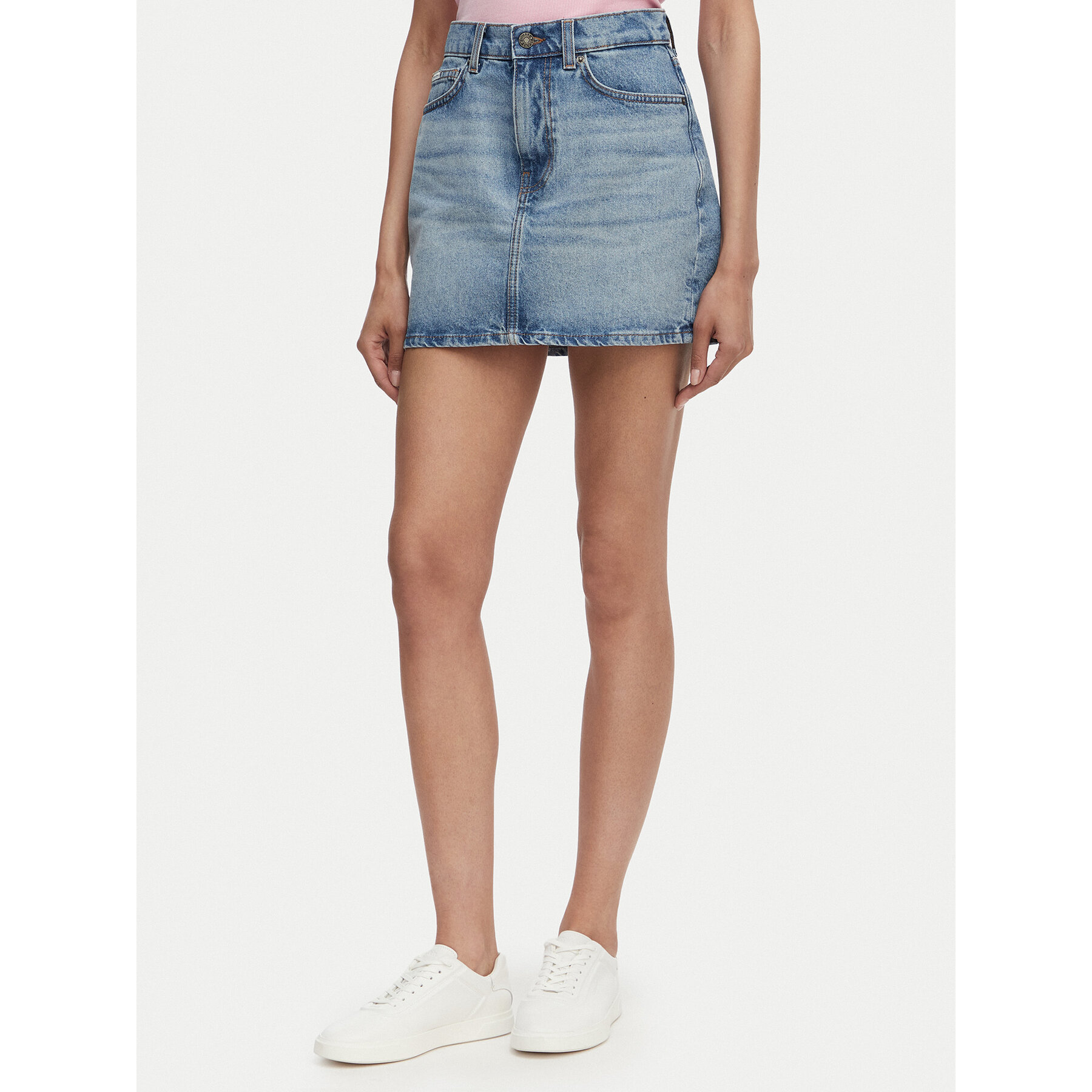 Guess Jeans Spódnica jeansowa W5GD0Q D5M4A Niebieski Regular Fit