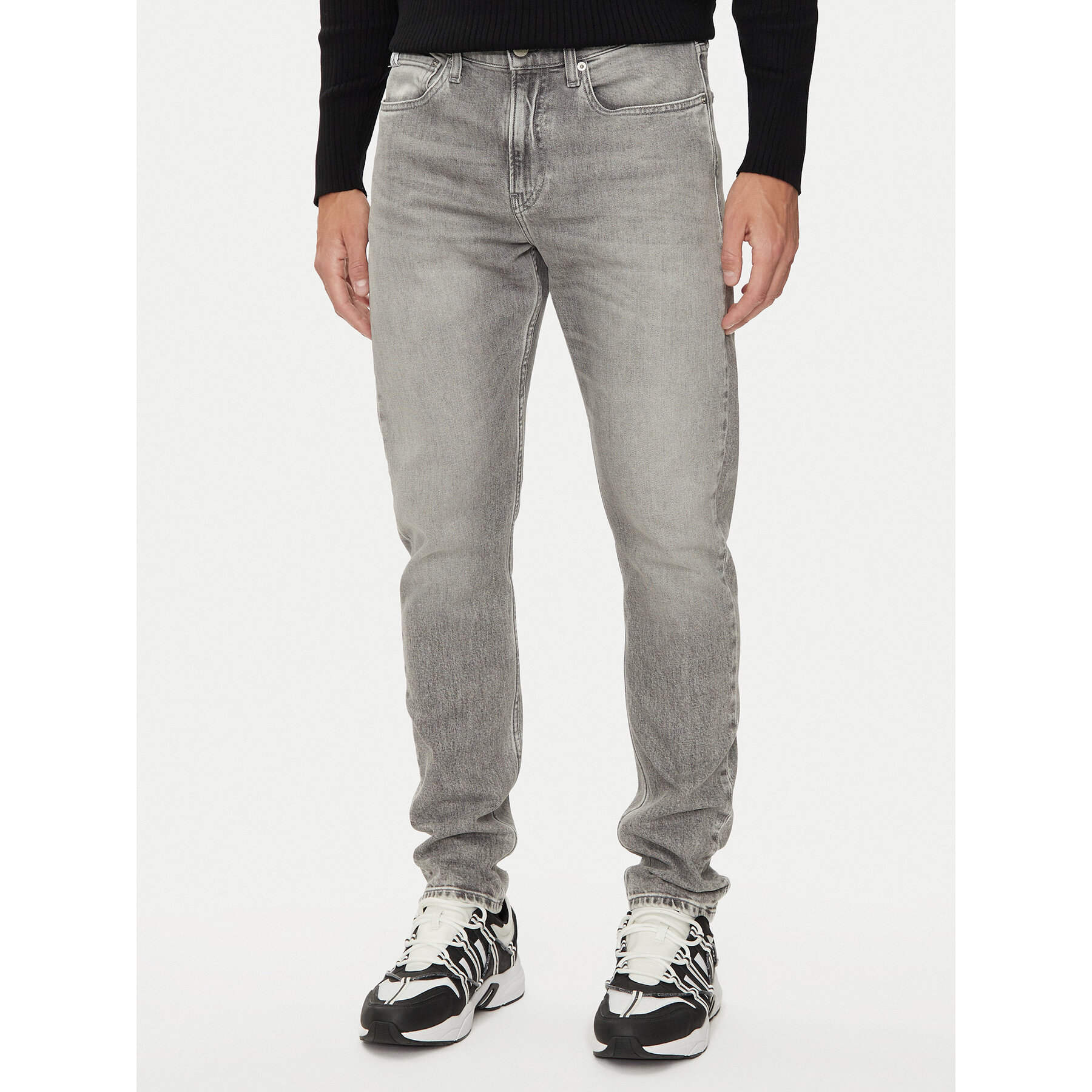 Calvin Klein Jeans Jeansy J30J324833 Szary Slim Fit