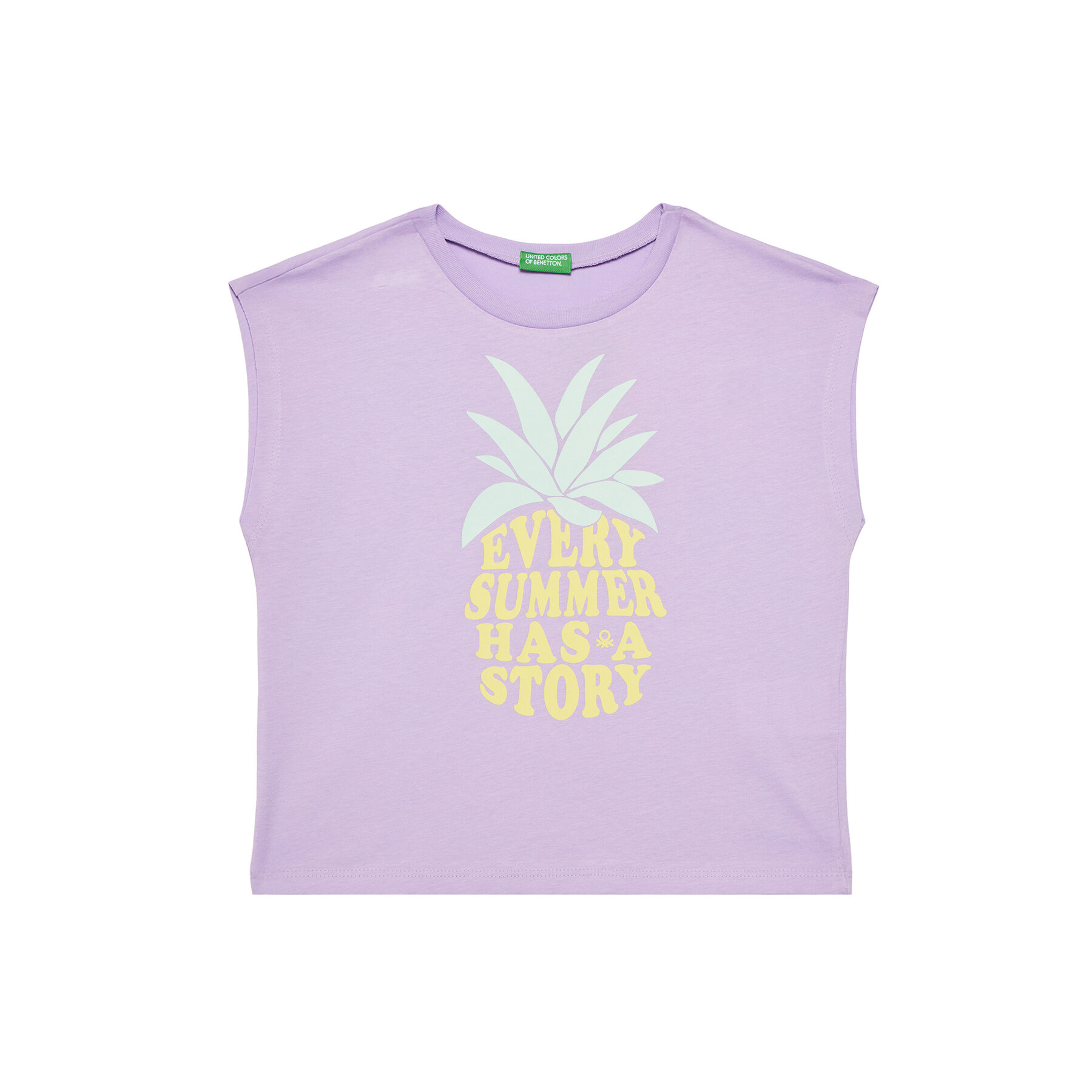 United Colors Of Benetton Top 3JERC10PB Fioletowy Regular Fit