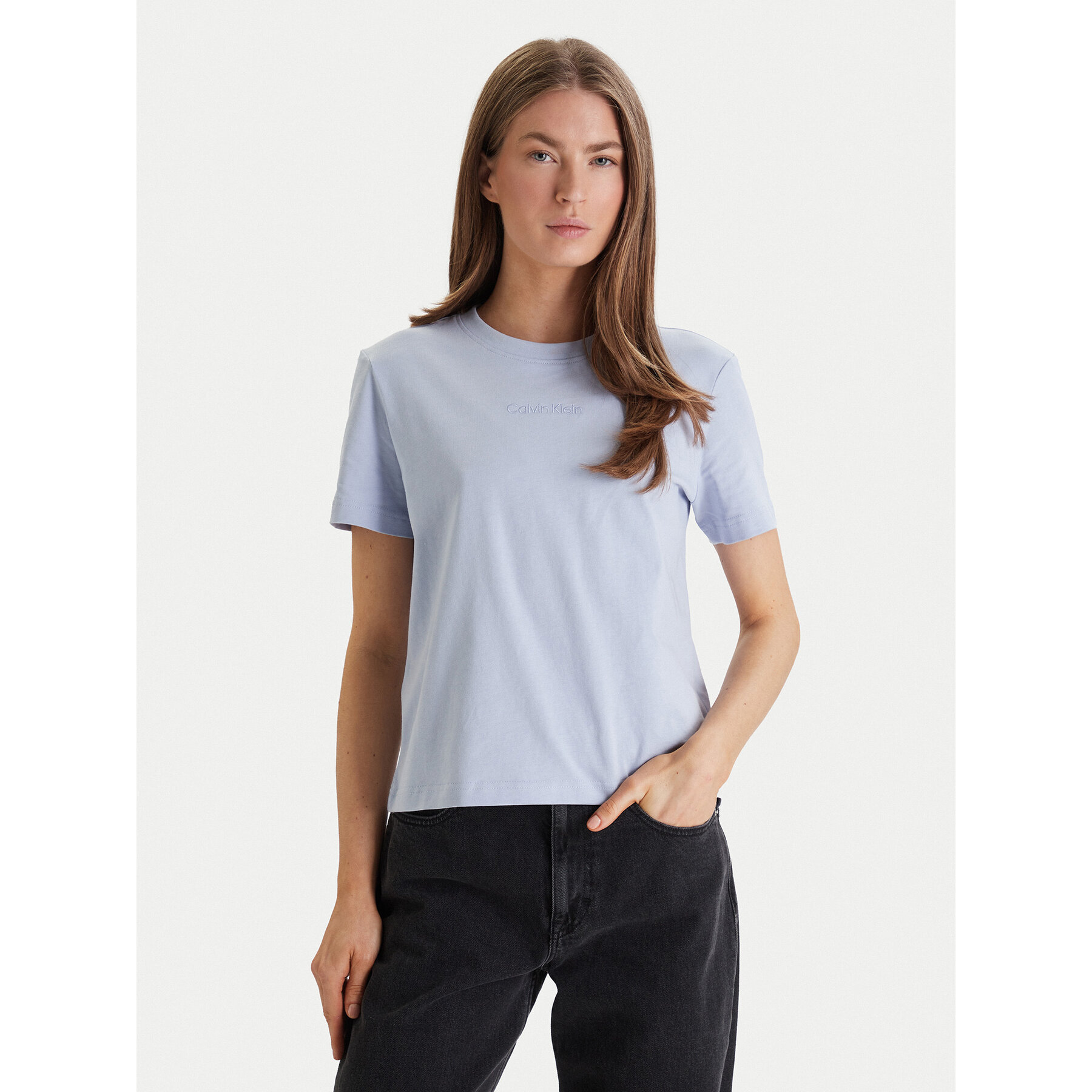 Calvin Klein T-Shirt LV044C905G Niebieski Regular Fit