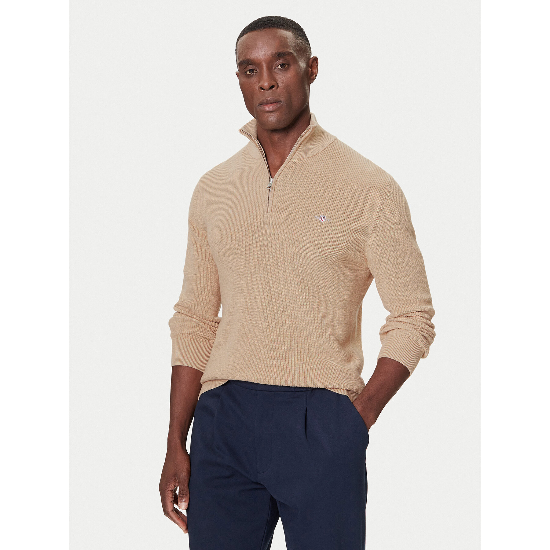 Gant Sweter 8050265 Beżowy Regular Fit