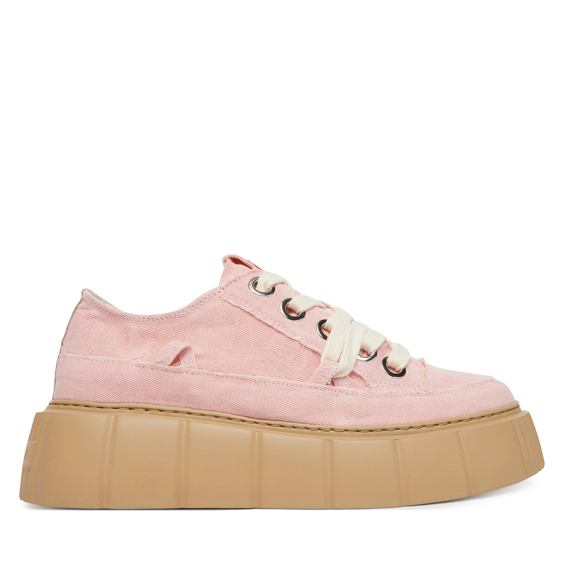 Inuikii Sneakersy Matilda Frayed 1001-001-0181 Różowy jasny