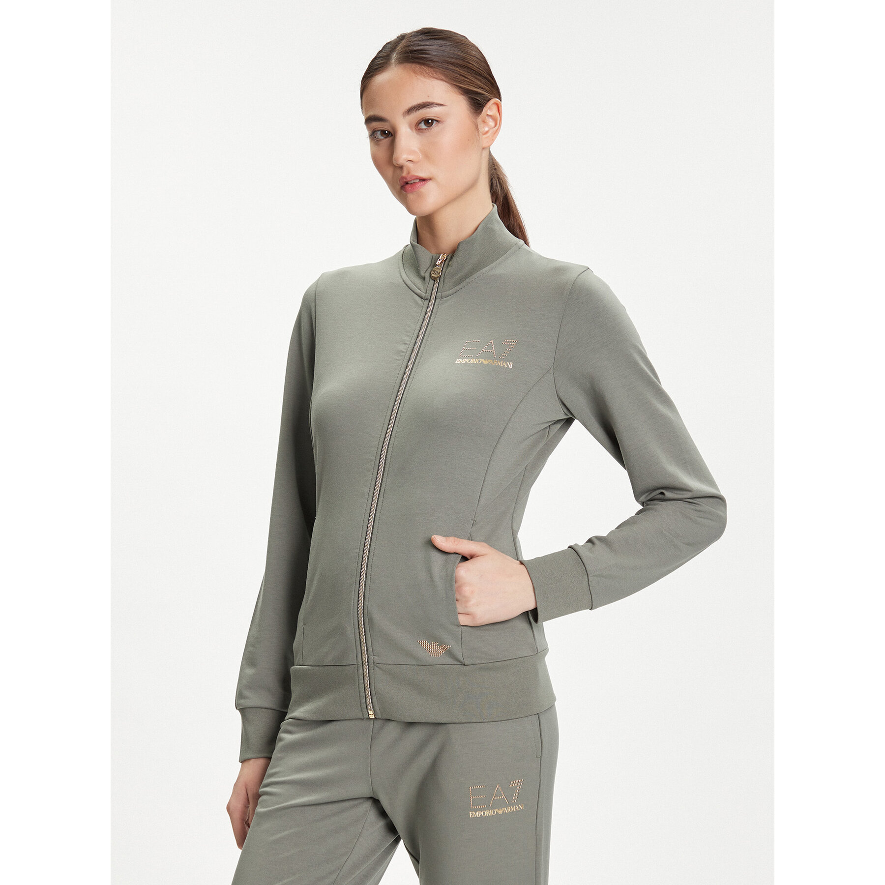 EA7 Emporio Armani Bluza 8NTM43 TJ9RZ U8142 Zielony Regular Fit