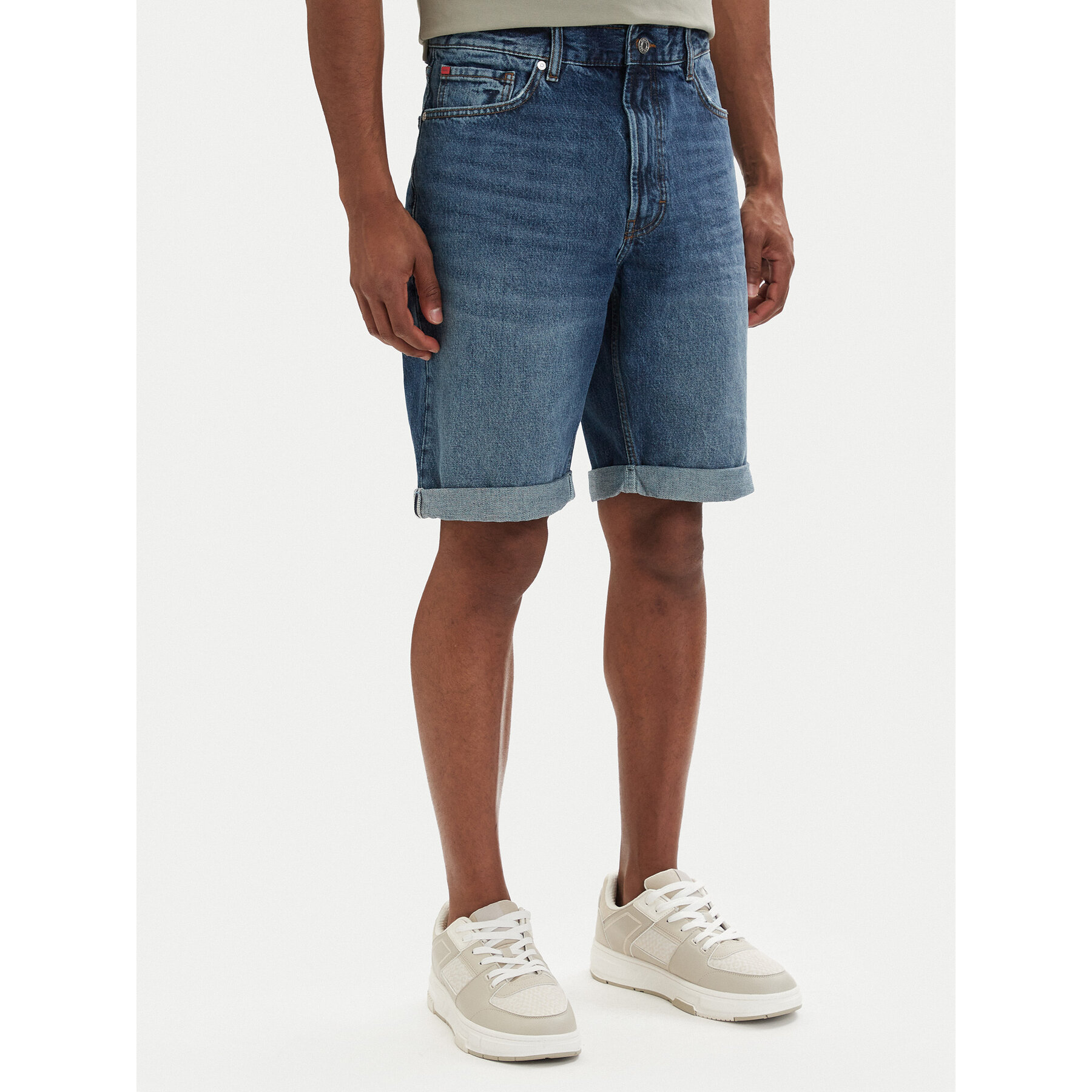 HUGO Szorty jeansowe 50560386 Niebieski Tapered Fit