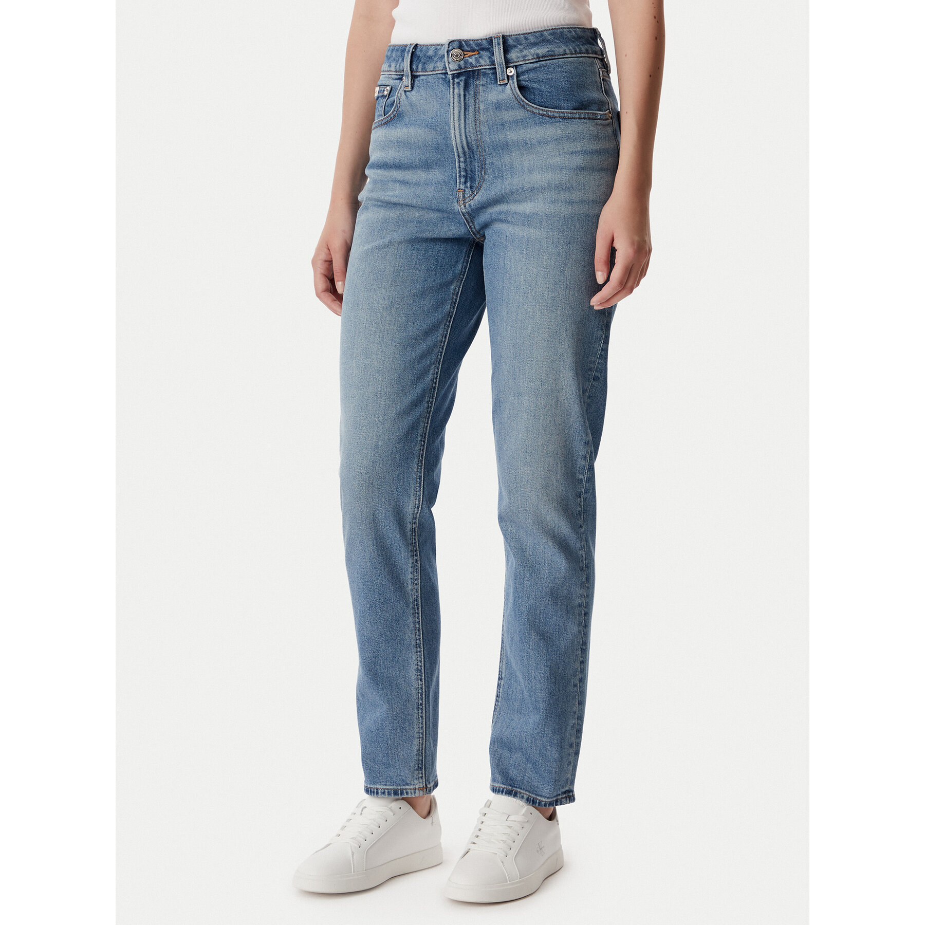 Calvin Klein Jeans Jeansy LV047F951G Niebieski Mom Fit