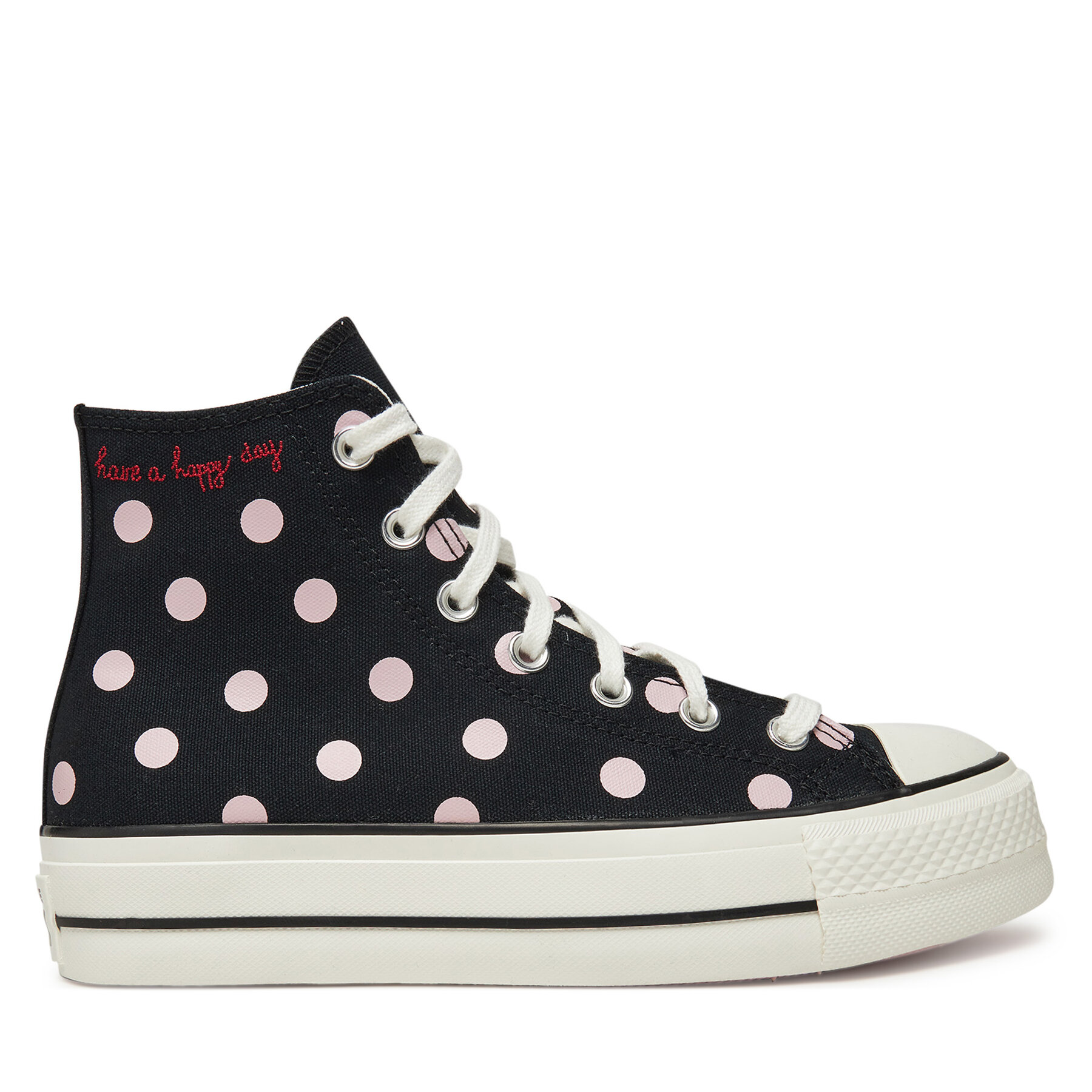 Converse Trampki Chuck Taylor All Star Lift Platform Polka Dots A10688C Czarny