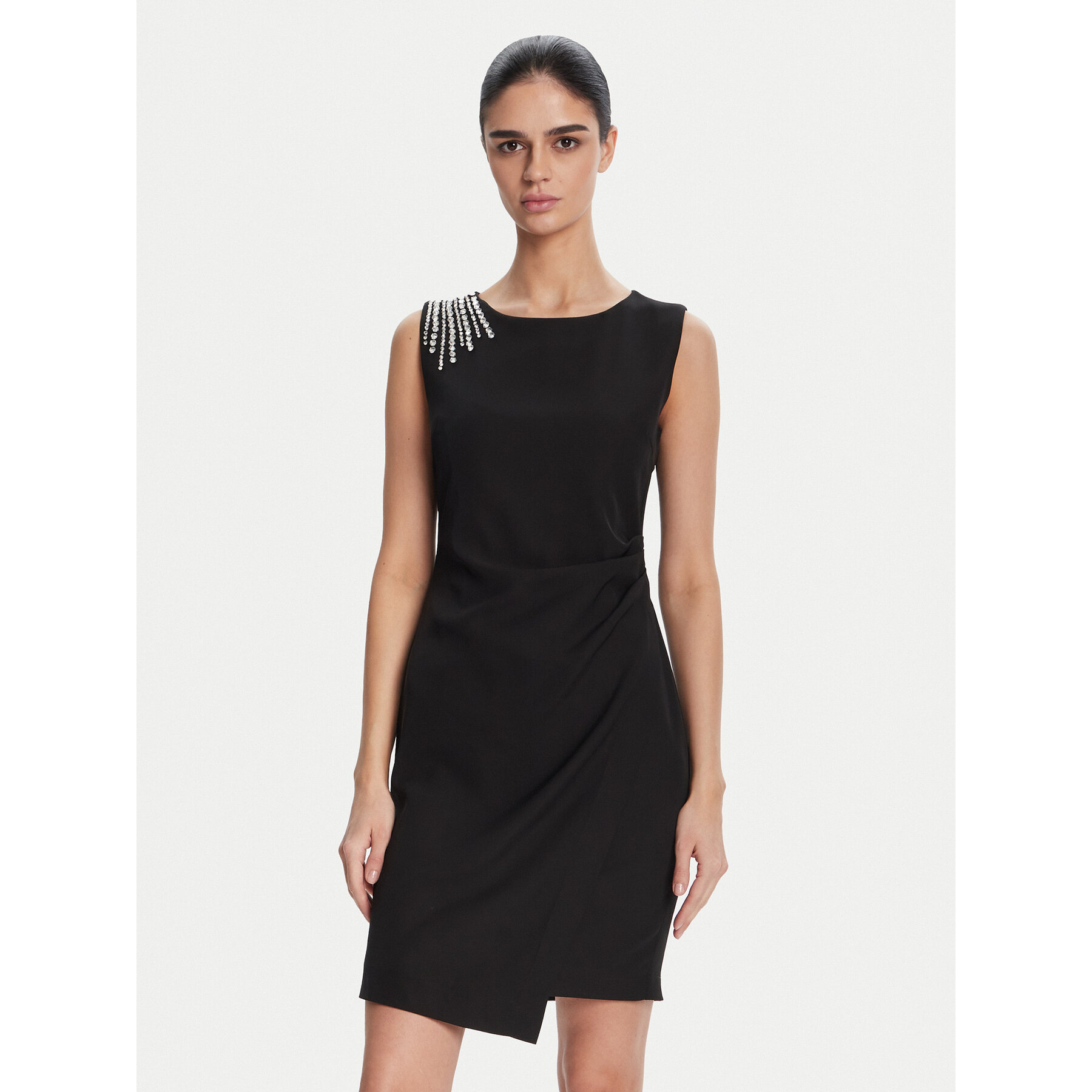 Artigli Sukienka koktajlowa ACAB000805 002 Czarny Regular Fit