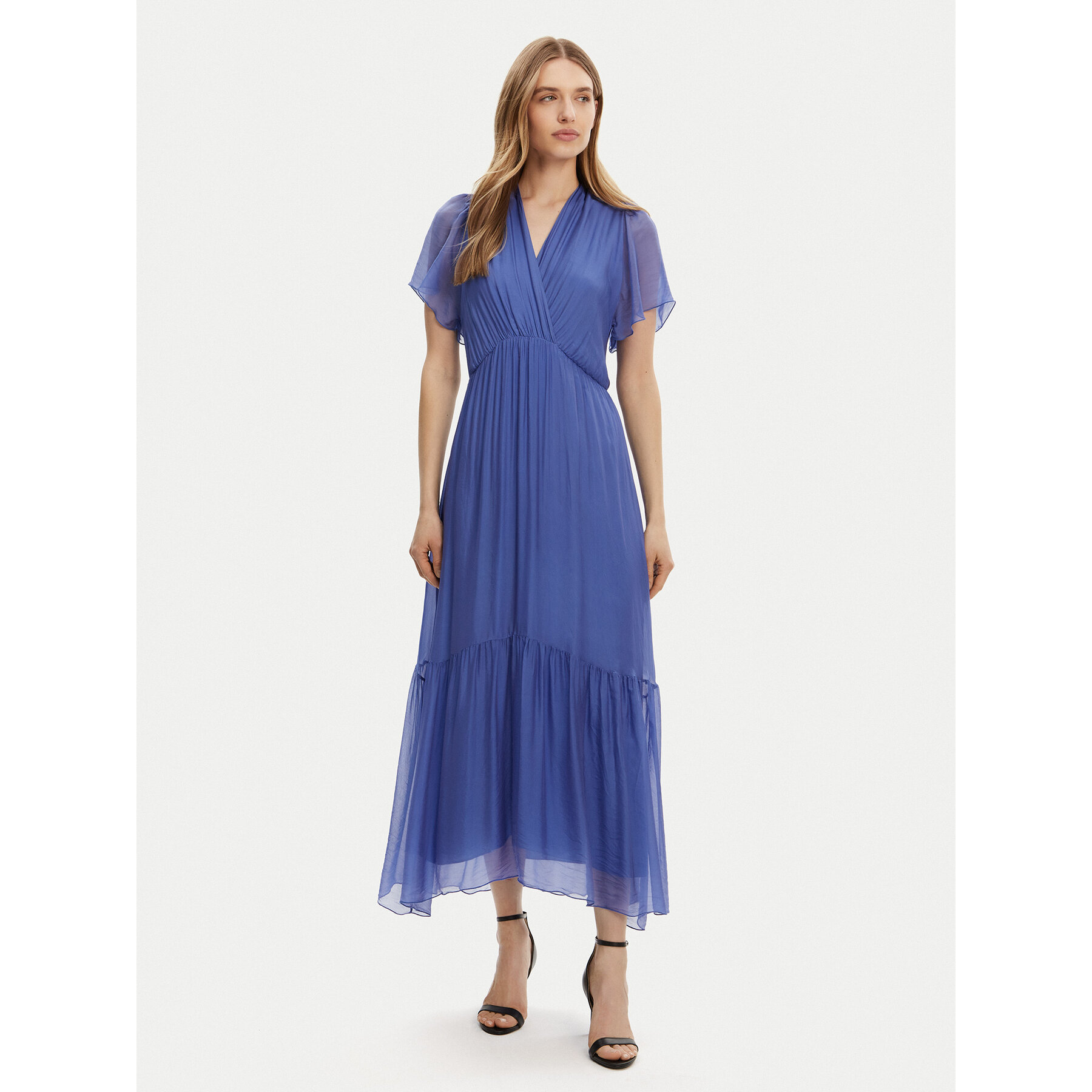 Haveone Sukienka letnia AFF-N006 Niebieski Loose Fit