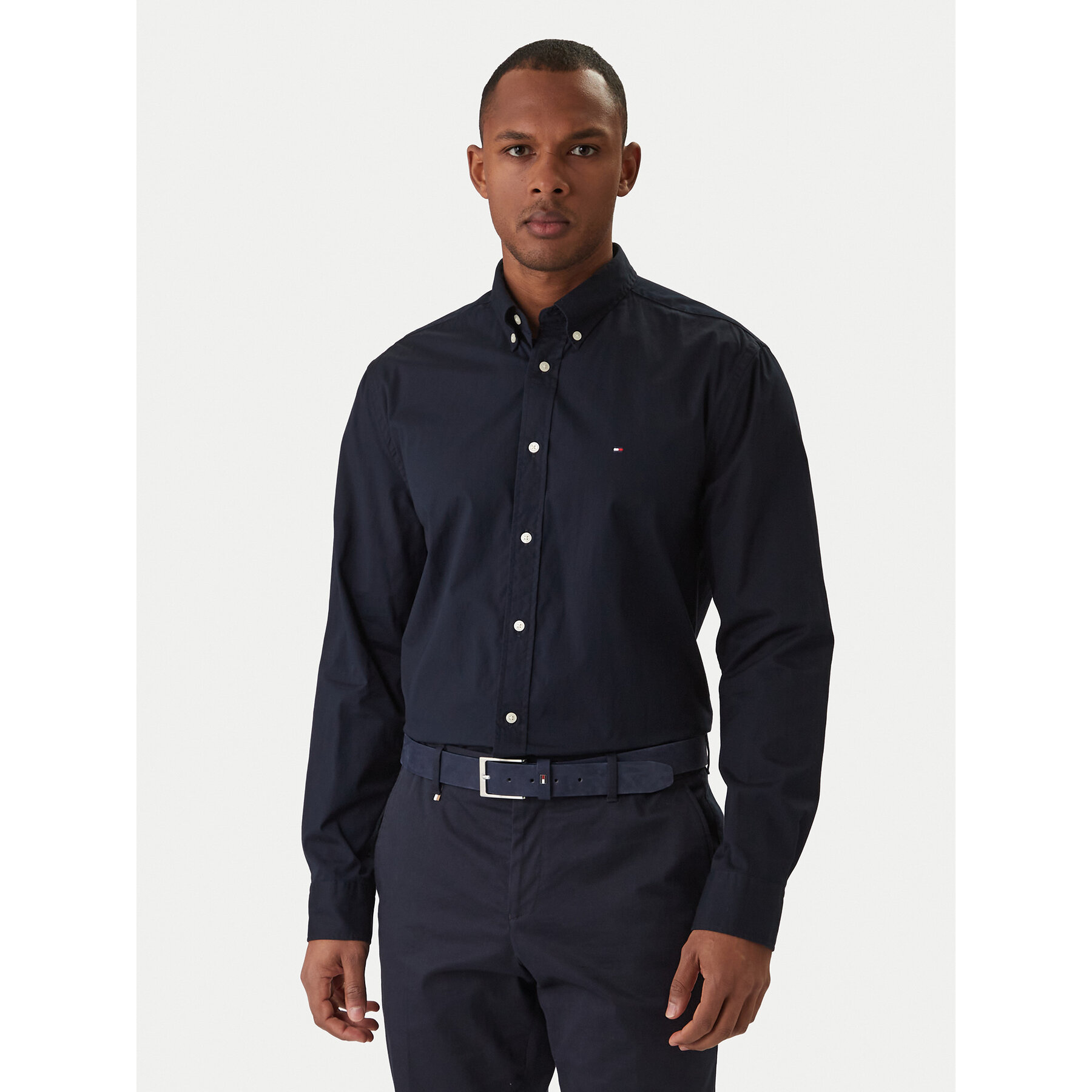 Tommy Hilfiger Koszula Core Flex MW0MW39988 Granatowy Regular Fit
