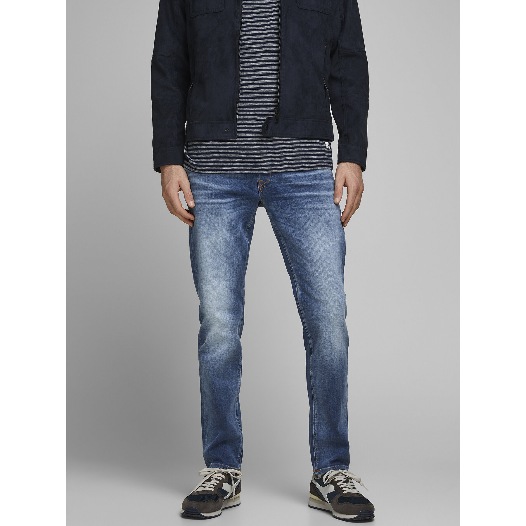 Jack & Jones Jeansy Mike 12168290 Niebieski Tapered Fit