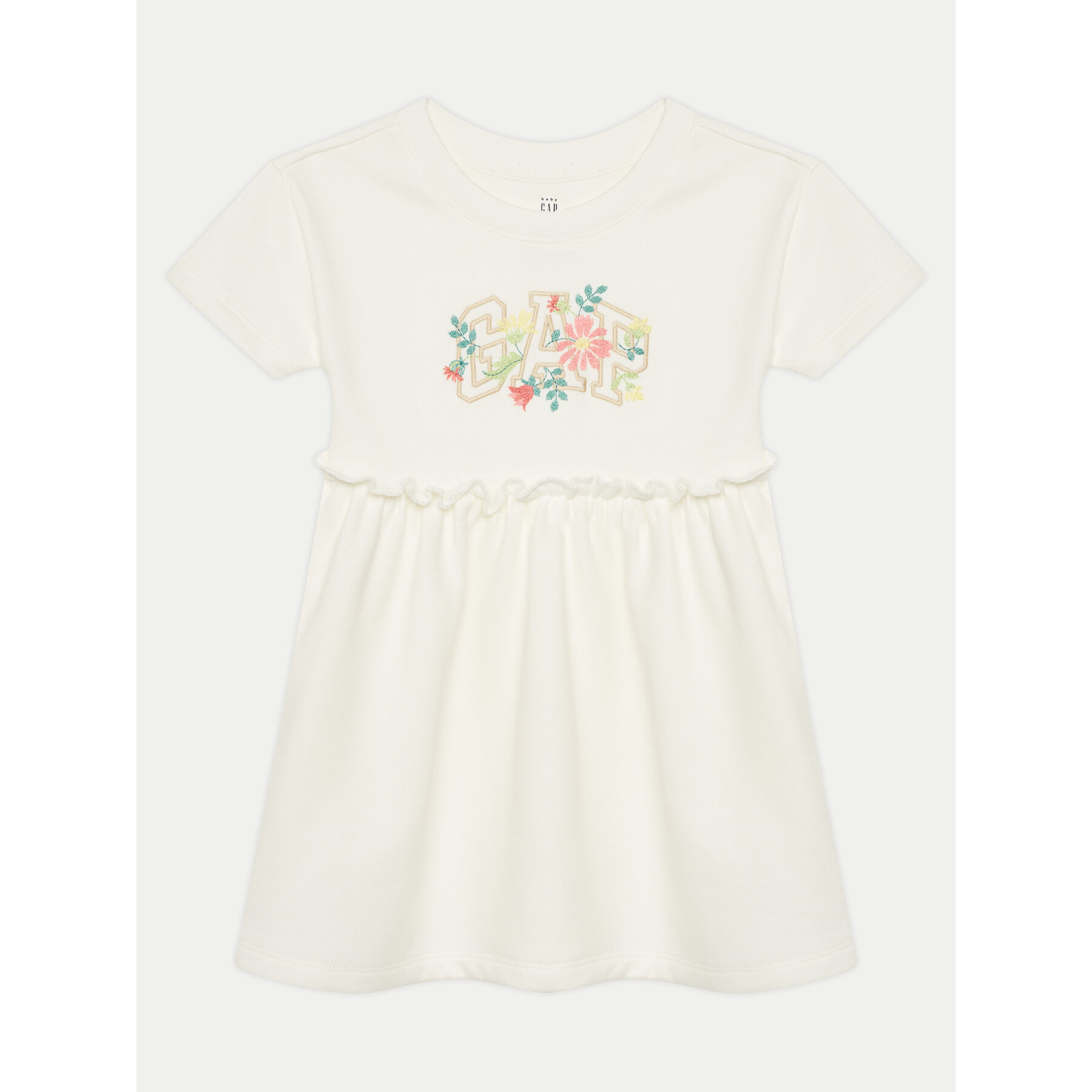 Gap Sukienka codzienna 736116-01 Écru Regular Fit