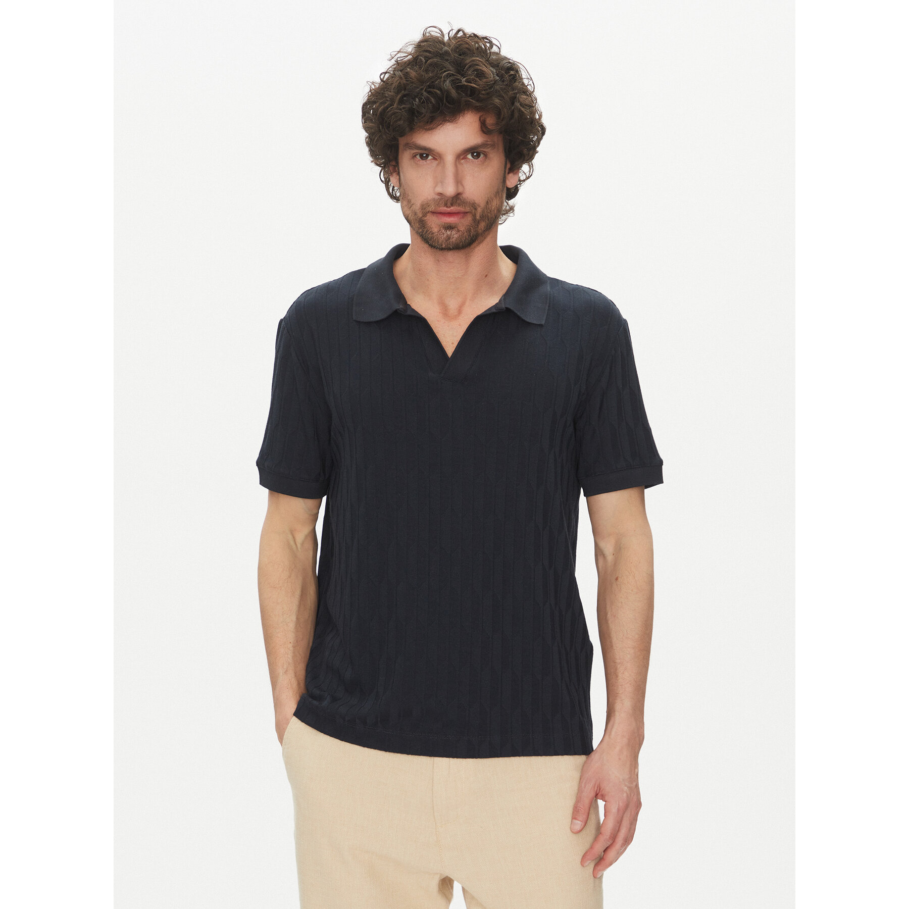 Marciano Guess Polo 5GHP03 6326A Granatowy Regular Fit