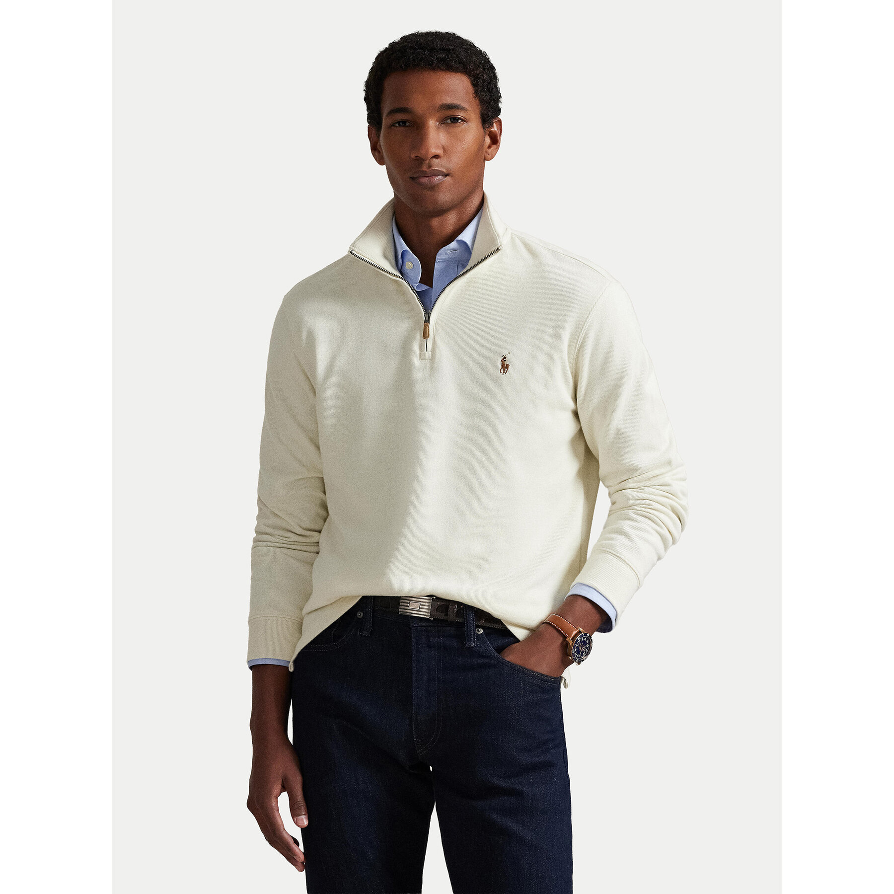 Polo Ralph Lauren Sweter 710P07411004 Écru Regular Fit