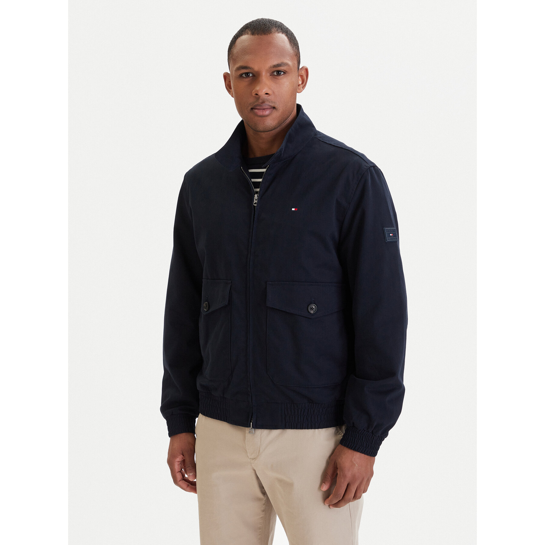 Tommy Hilfiger Kurtka przejściowa Harrington MW0MW42507 Niebieski Regular Fit