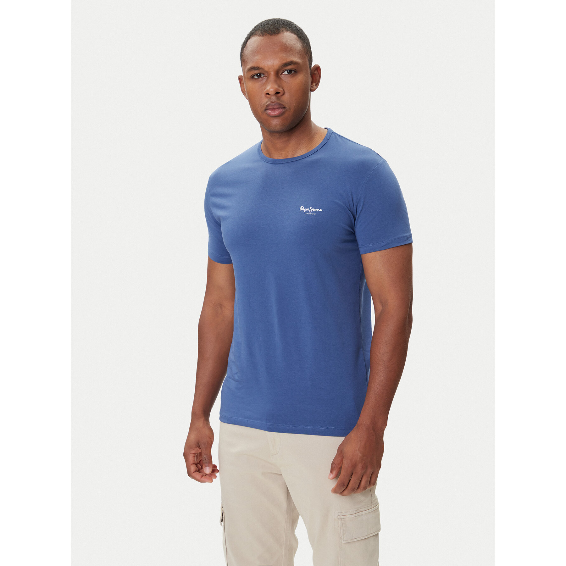 Pepe Jeans T-Shirt Original Basic 3N PM5010133 Granatowy Regular Fit