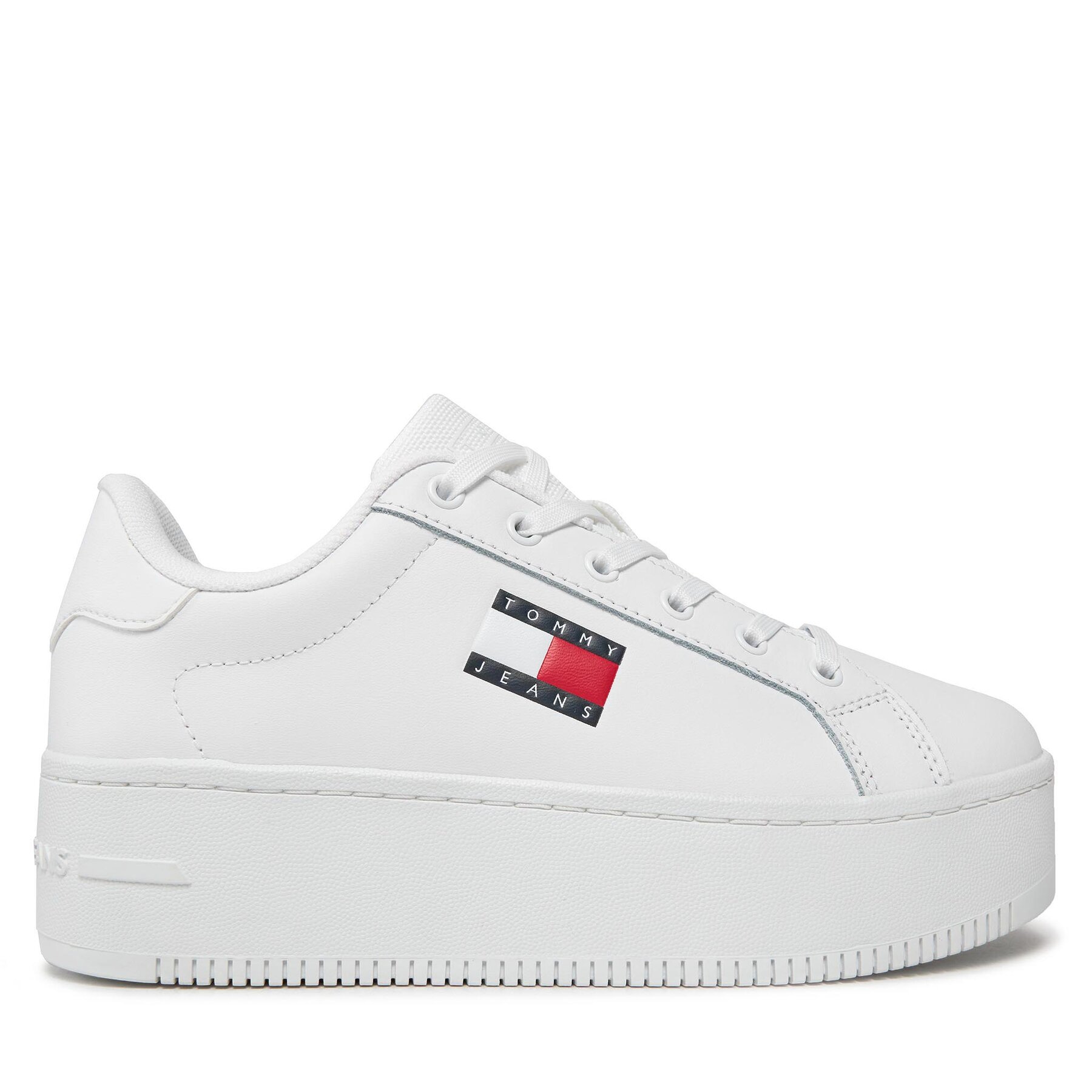 Tommy Jeans Sneakersy Tjw Flatform Ess EN0EN02518 Biały