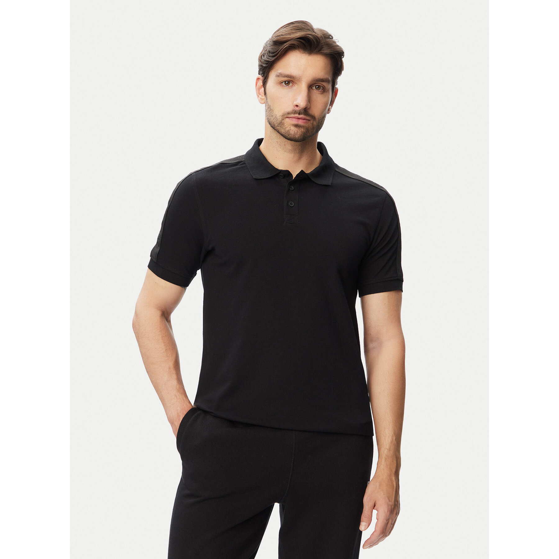 Guess Polo Z6YP03 K4967 Czarny Regular Fit