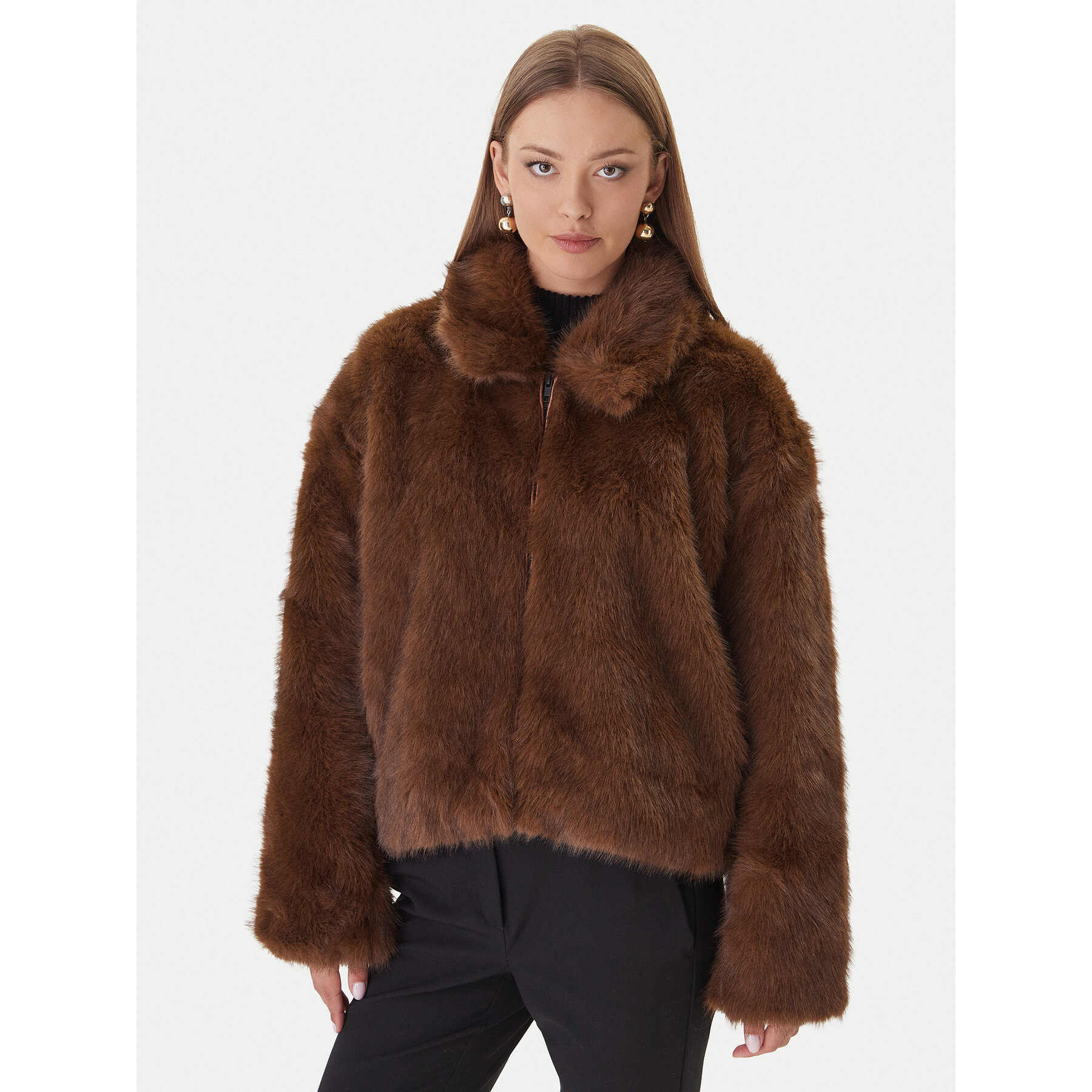 Bardot Futro 59474JB3 Brązowy Regular Fit