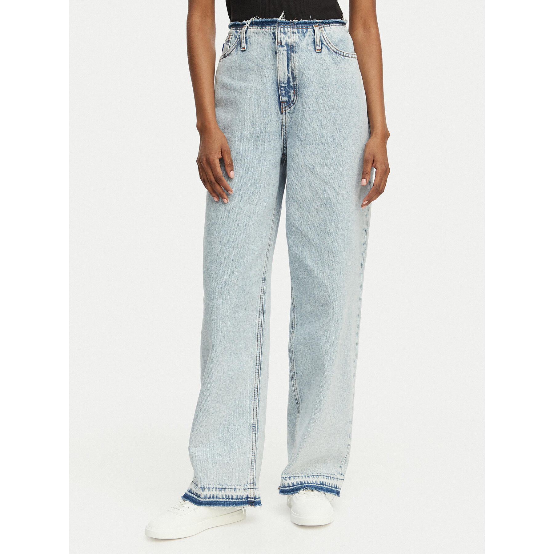 HUGO Jeansy Leni 50557022 Niebieski jasny Loose Fit