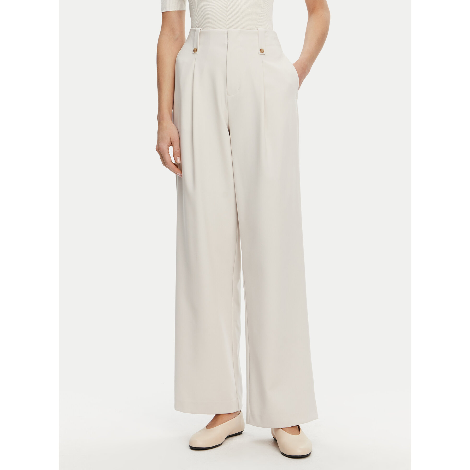 Calvin Klein Jeans Spodnie materiałowe J20J225343 Szary Wide Leg
