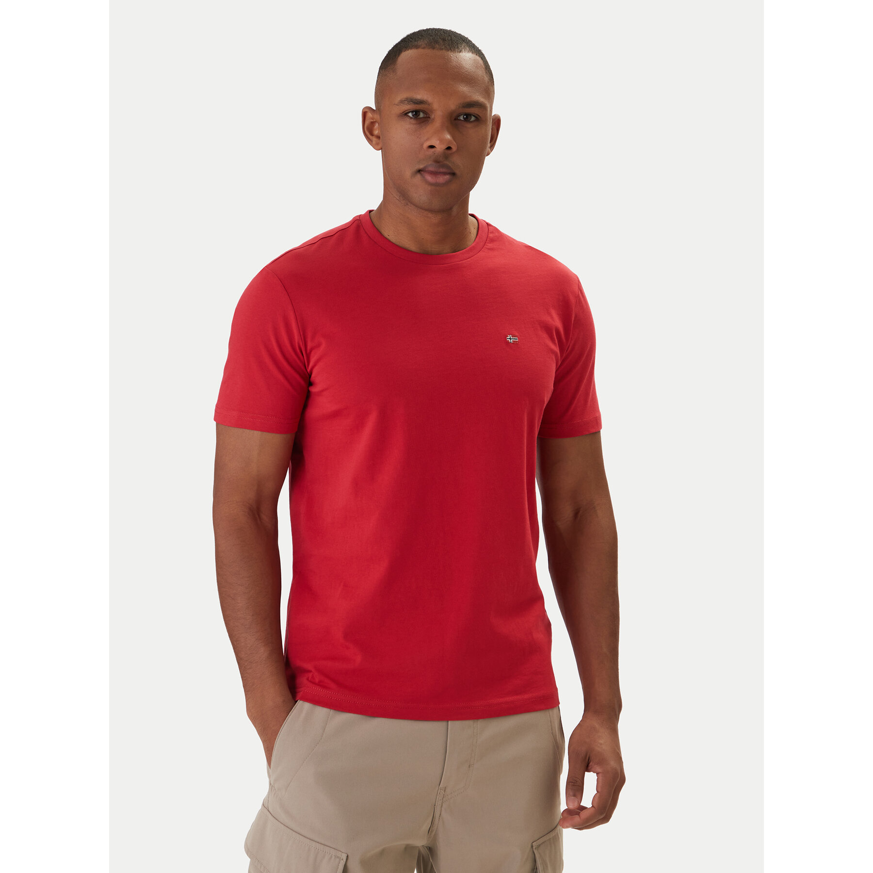 Napapijri T-Shirt Salis NP0A4H8D Czerwony Regular Fit