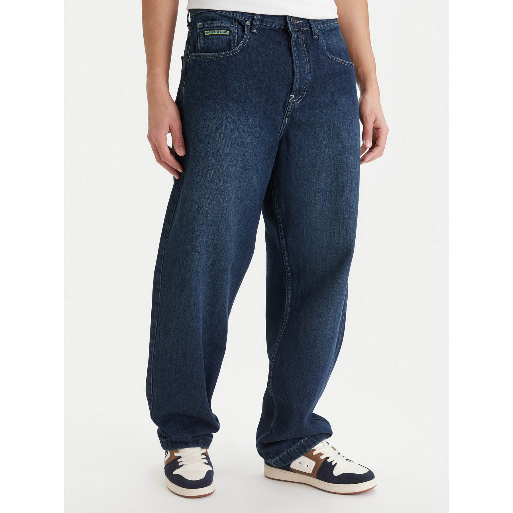 DC Shoes Jeansy Worker EDYDP03433 Granatowy Baggy Fit
