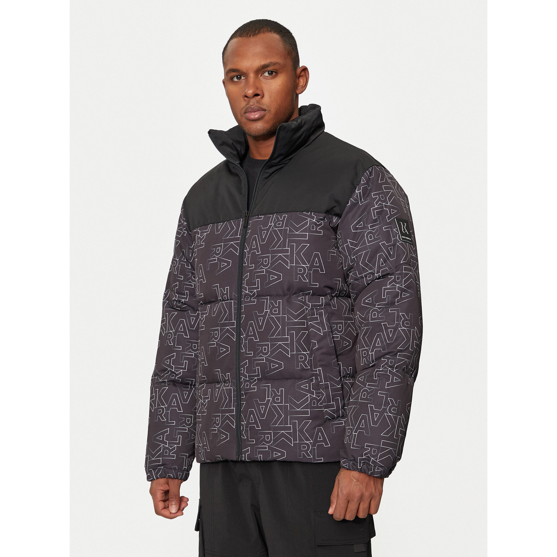 KARL LAGERFELD Kurtka puchowa 505011 544528 Szary Regular Fit