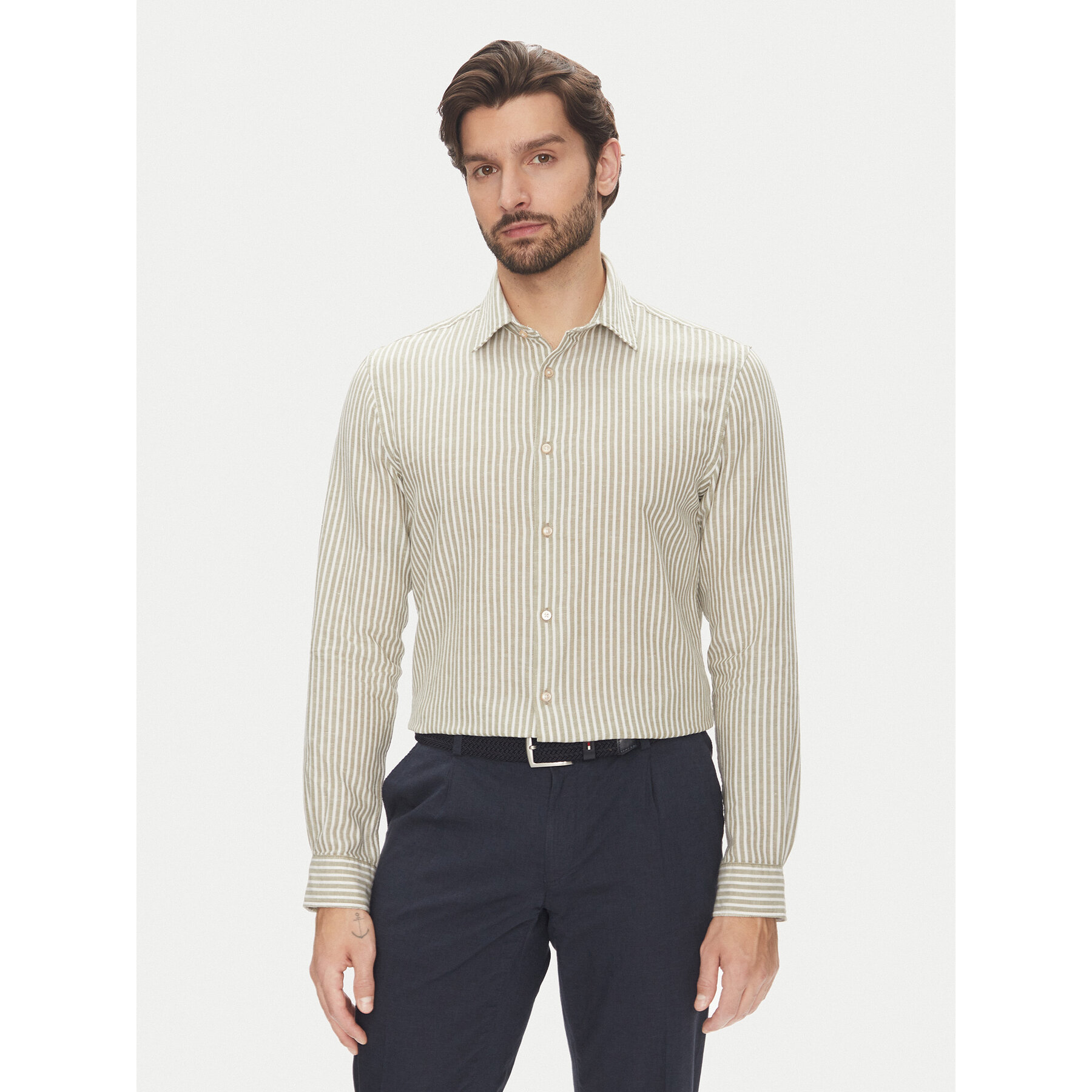 Pierre Cardin Koszula C6 41017.0482 Beżowy Modern Fit
