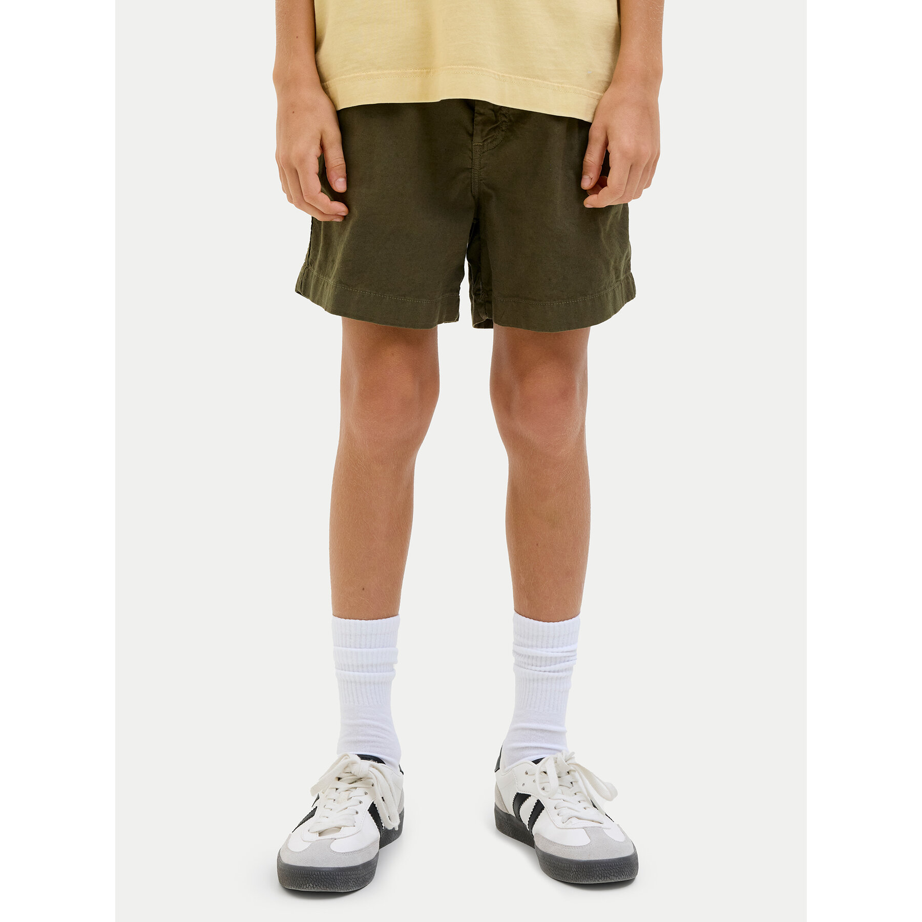 Jack & Jones Junior Szorty materiałowe Jaiden 12275023 Khaki Loose Fit
