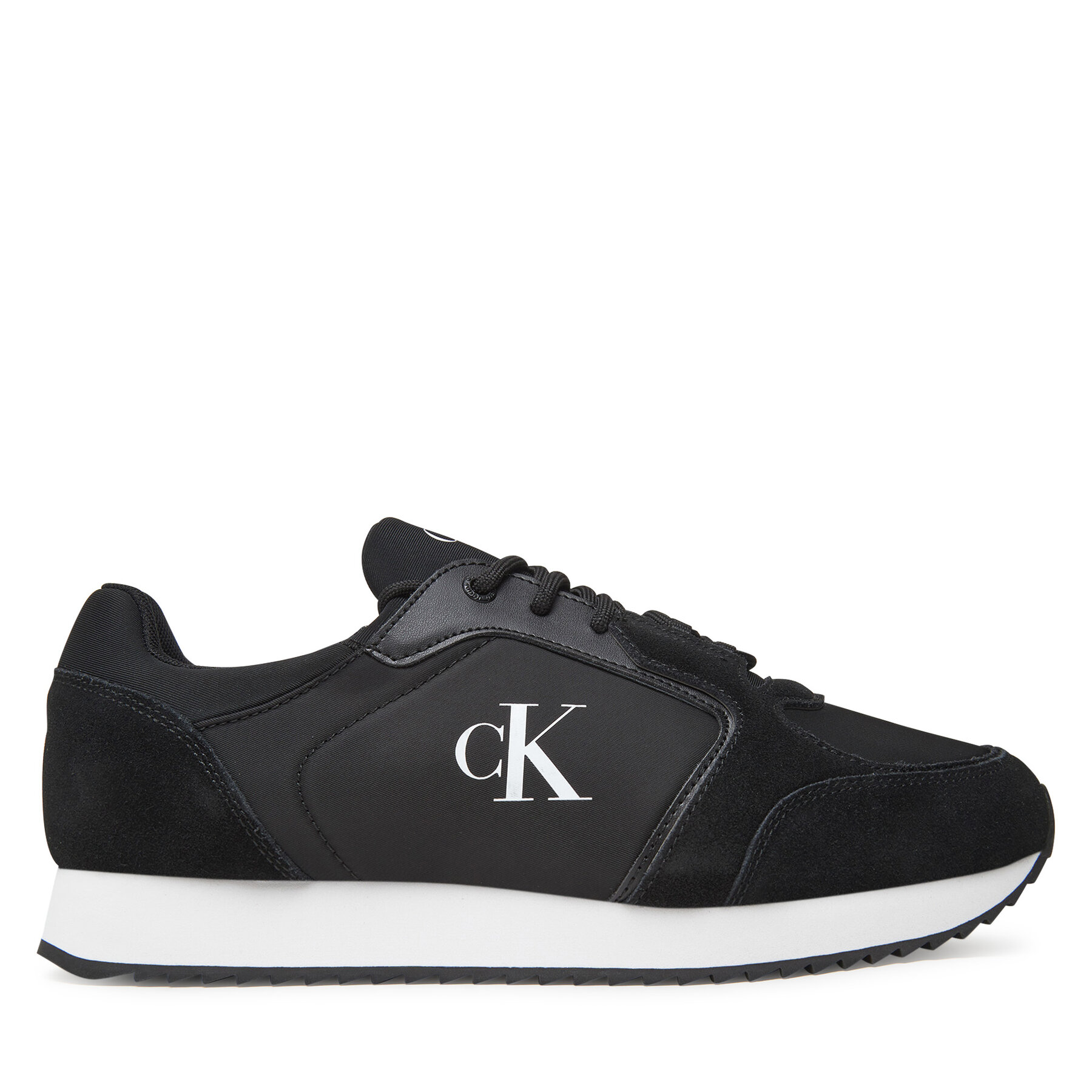 Calvin Klein Jeans Sneakersy Retro Runner Sock Lace Up Ny-Su YM0YM01326 Czarny