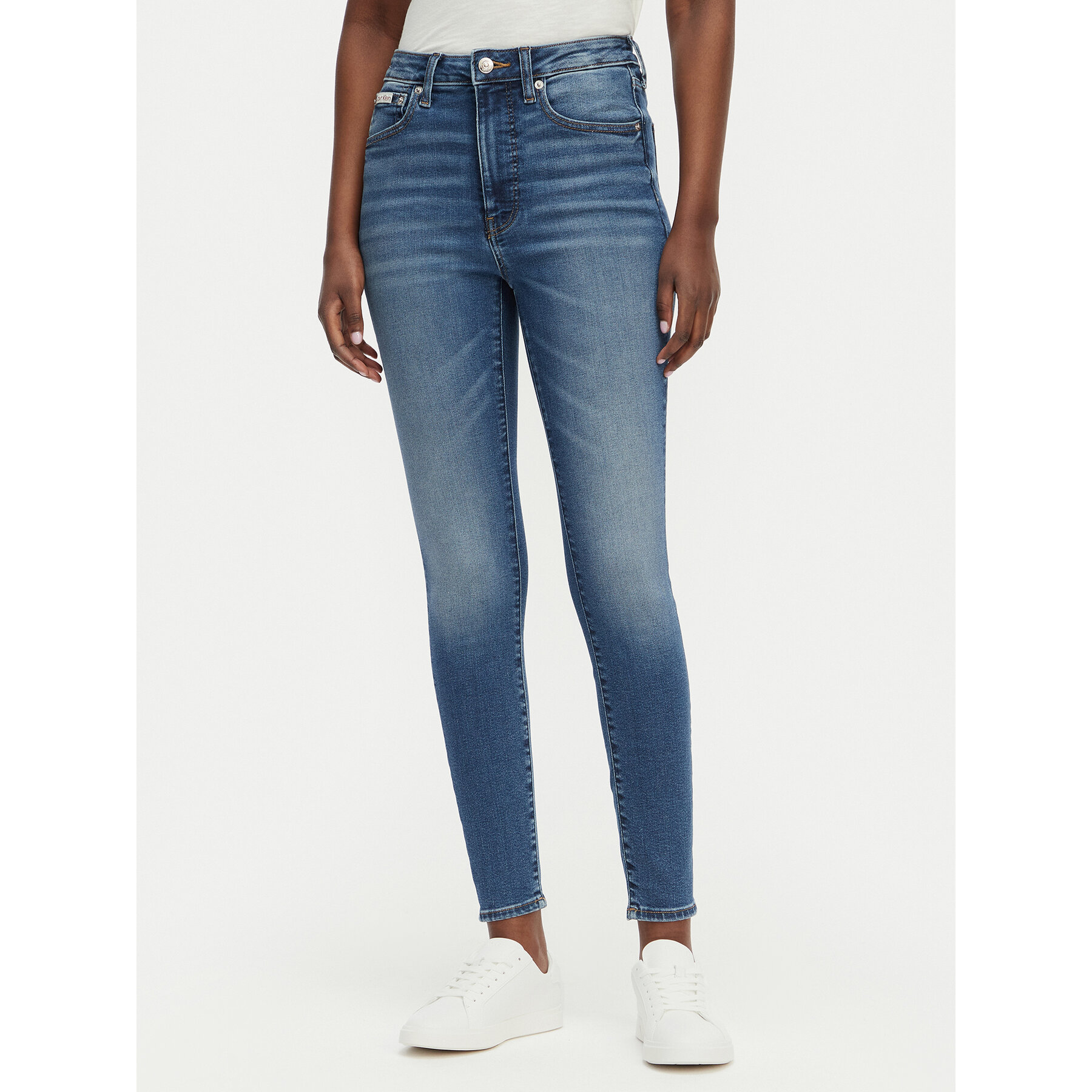 Calvin Klein Jeans Jeansy LV047G924G Granatowy Skinny Fit