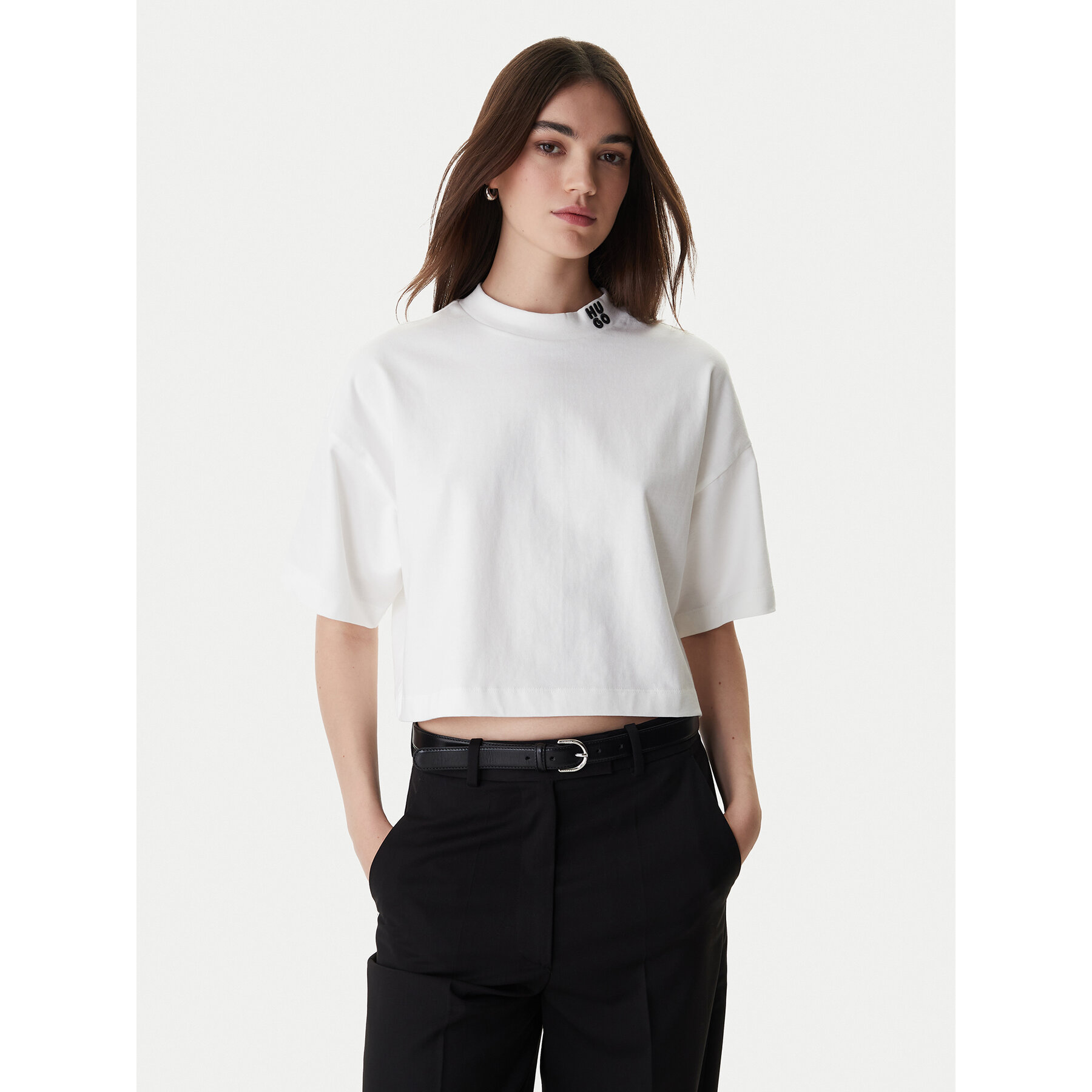 HUGO T-Shirt Damelody 50561189 Biały Regular Fit