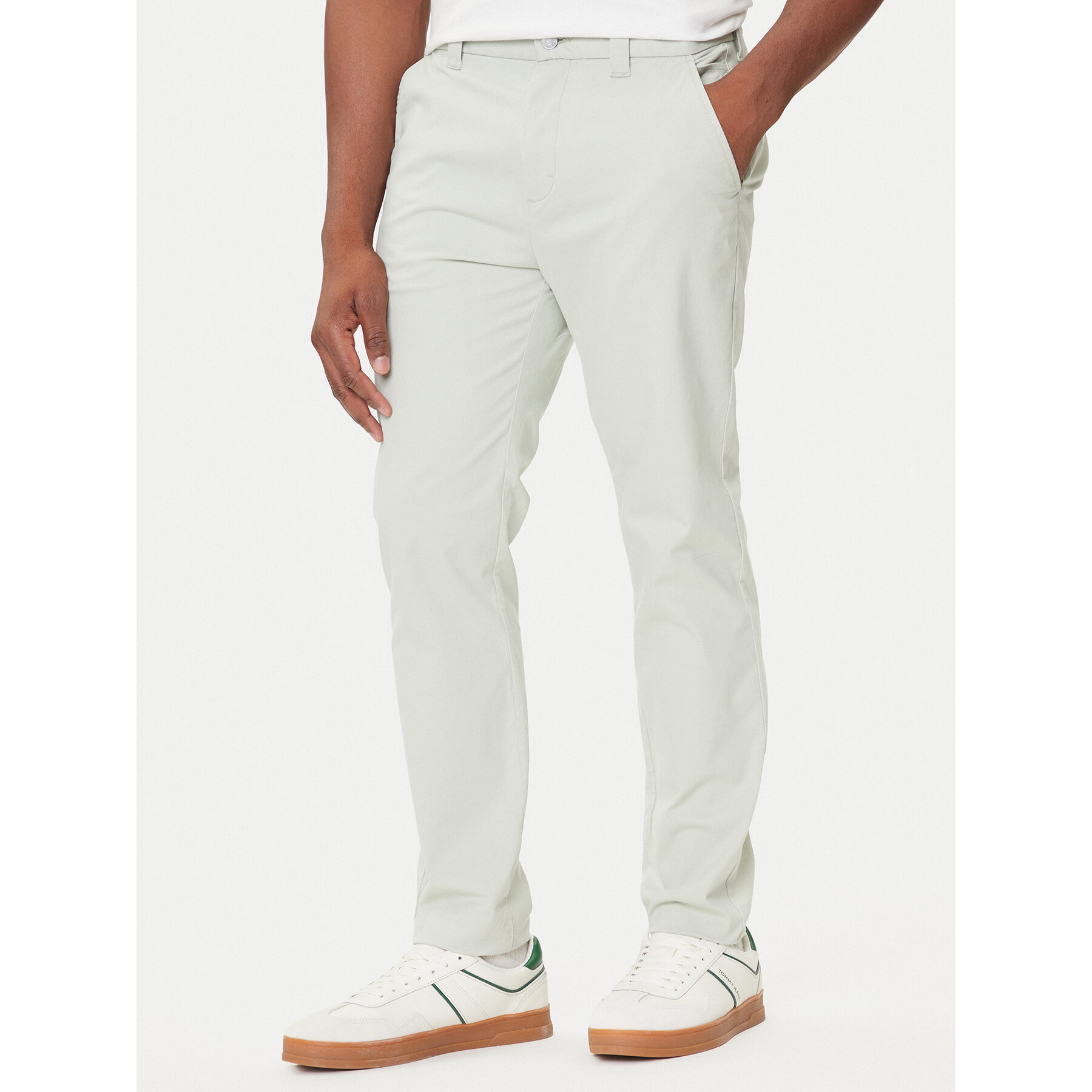 Tommy Jeans Chinosy Austin DM0DM20282 Zielony Slim Fit