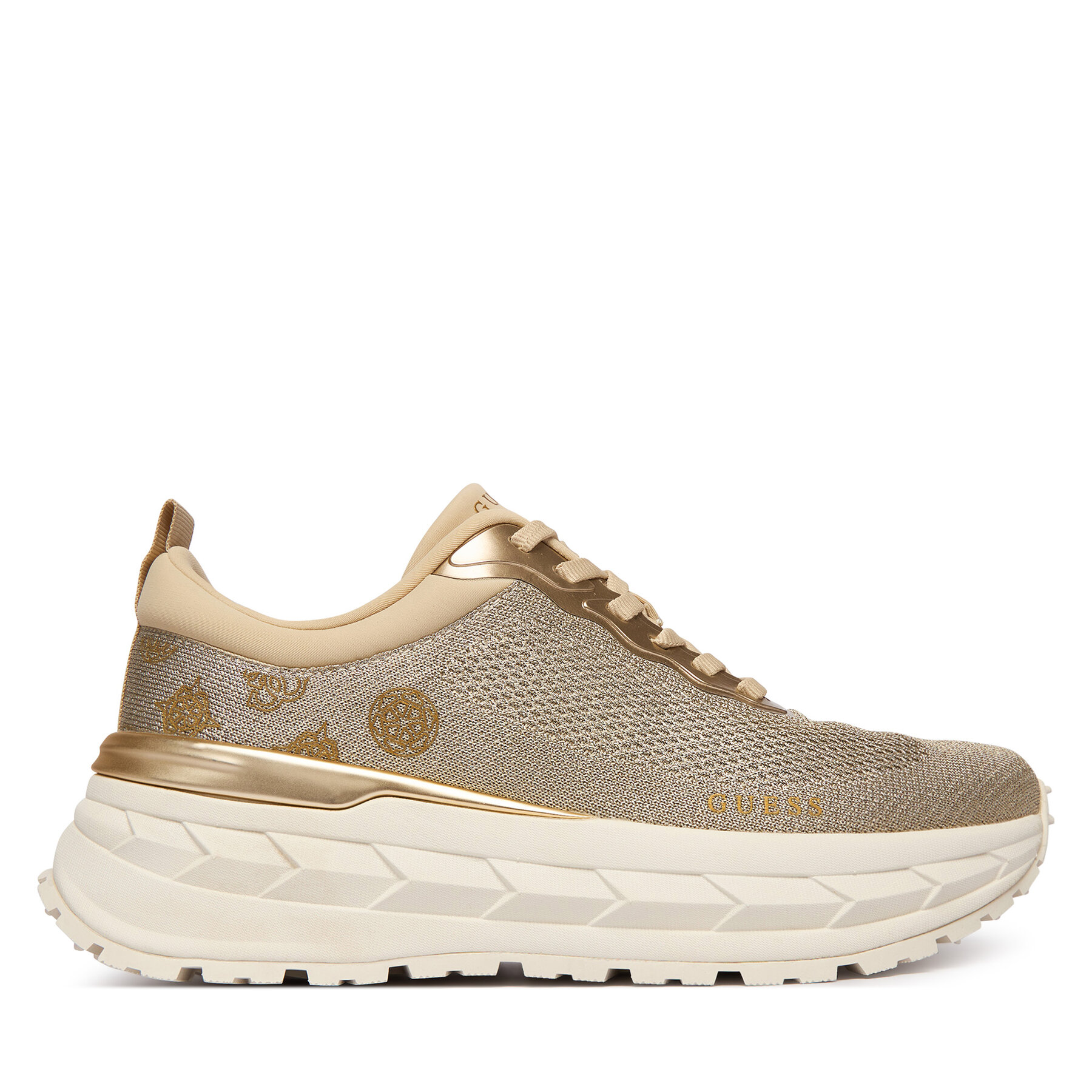 Guess Sneakersy FLPRN3 FAB12 Złoty