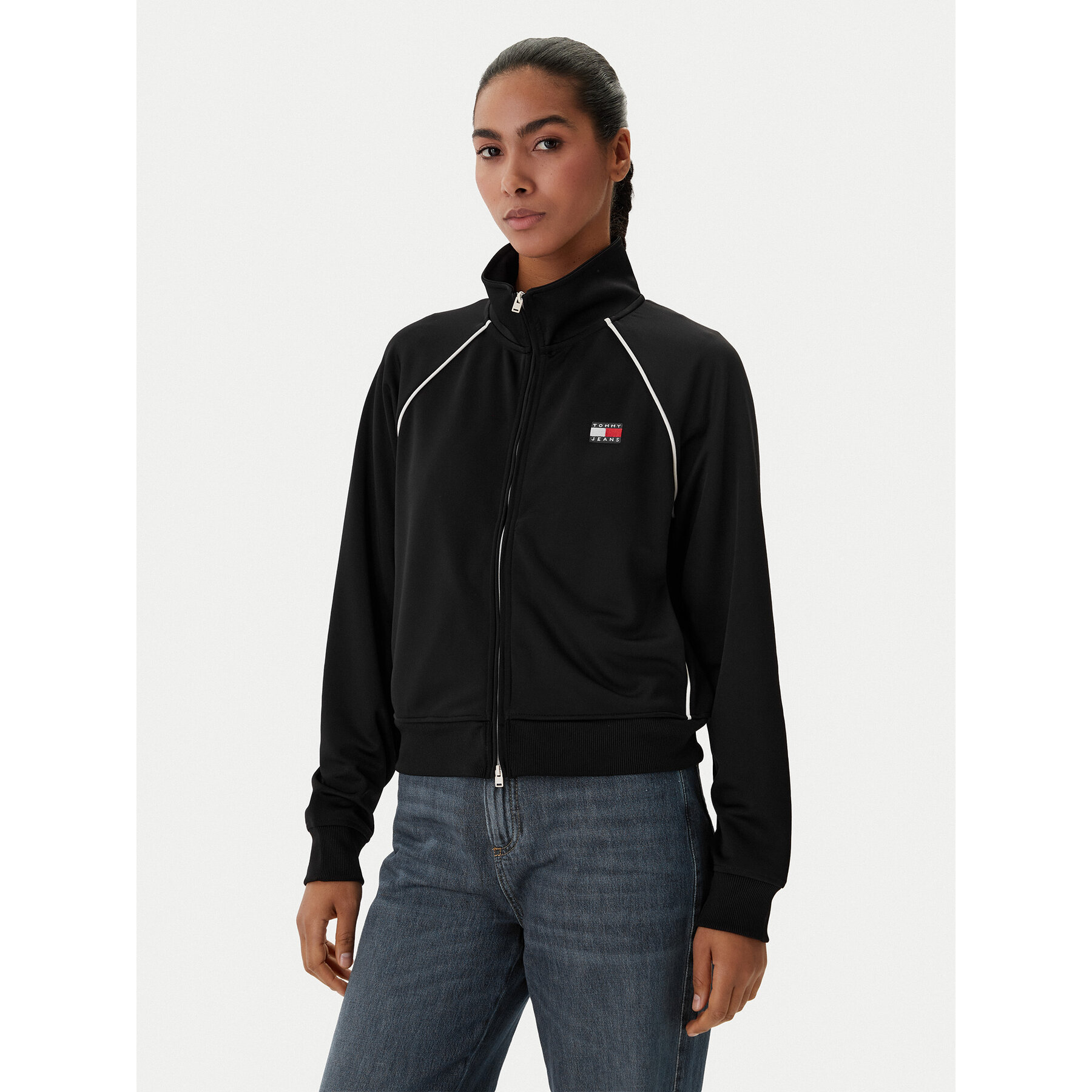 Tommy Jeans Bluza Badge DW0DW21930 Czarny Regular Fit