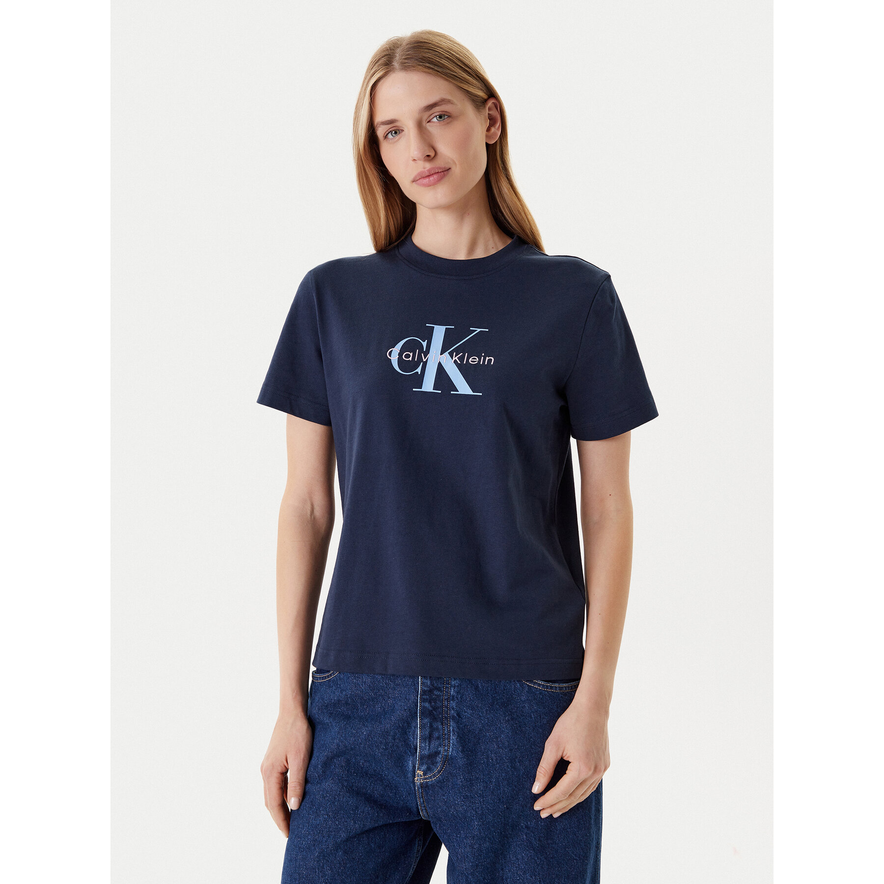 Calvin Klein Jeans T-Shirt Hero Classic LV047B865G Granatowy Regular Fit