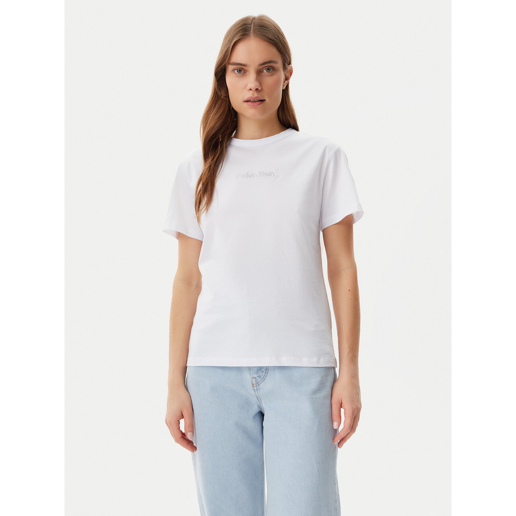 Calvin Klein T-Shirt K20K208294 Biały Regular Fit